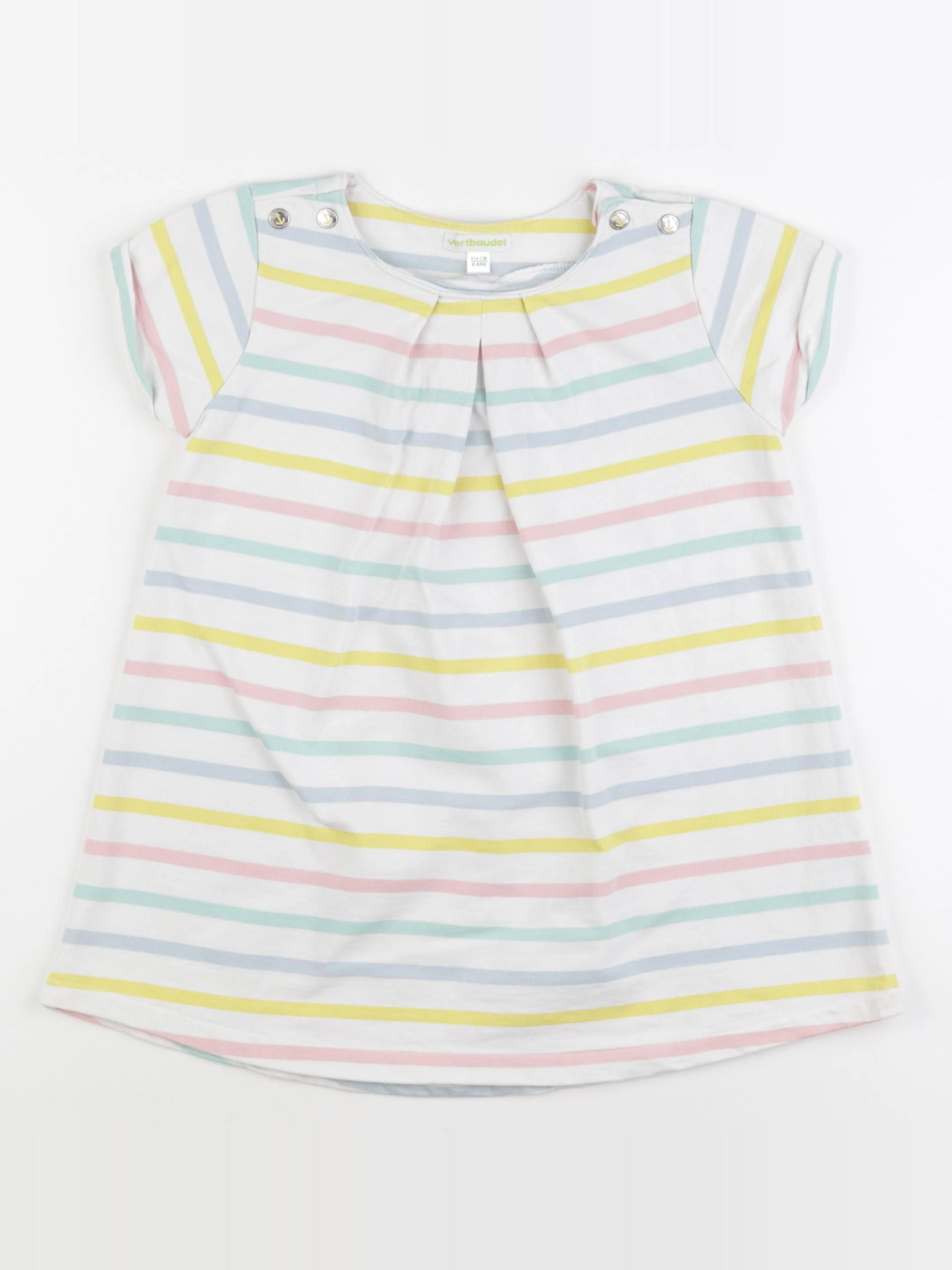 Vertbaudet - robe multicolore - 6 ans