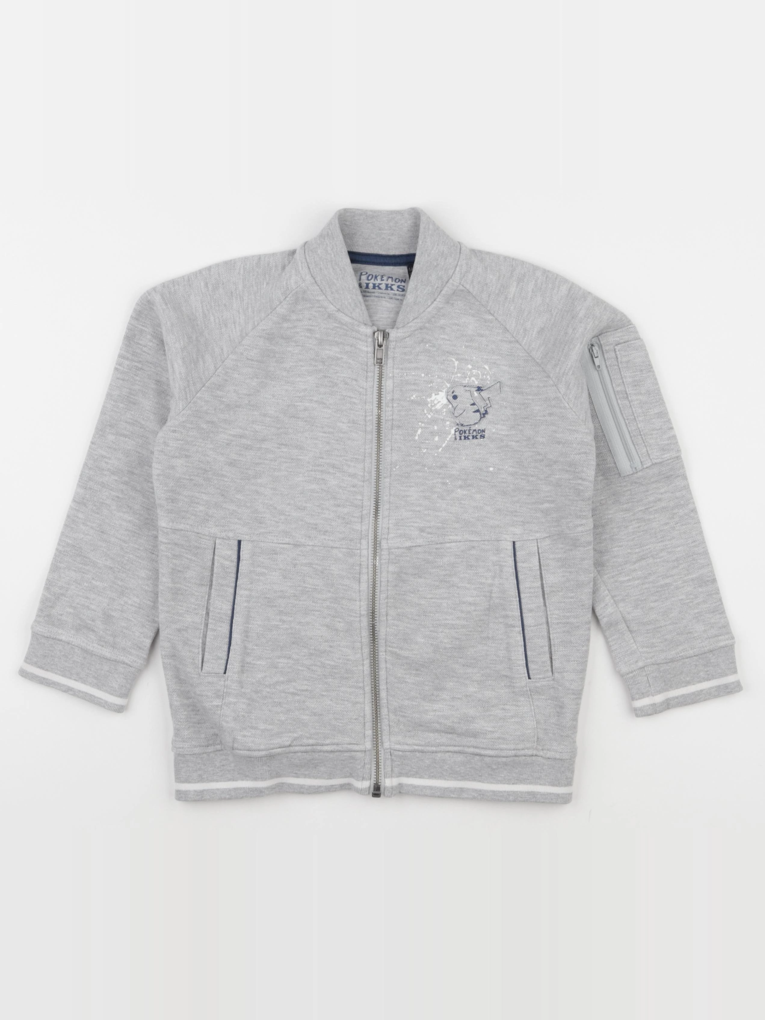 IKKS - sweat imprimé au dos gris - 5 ans