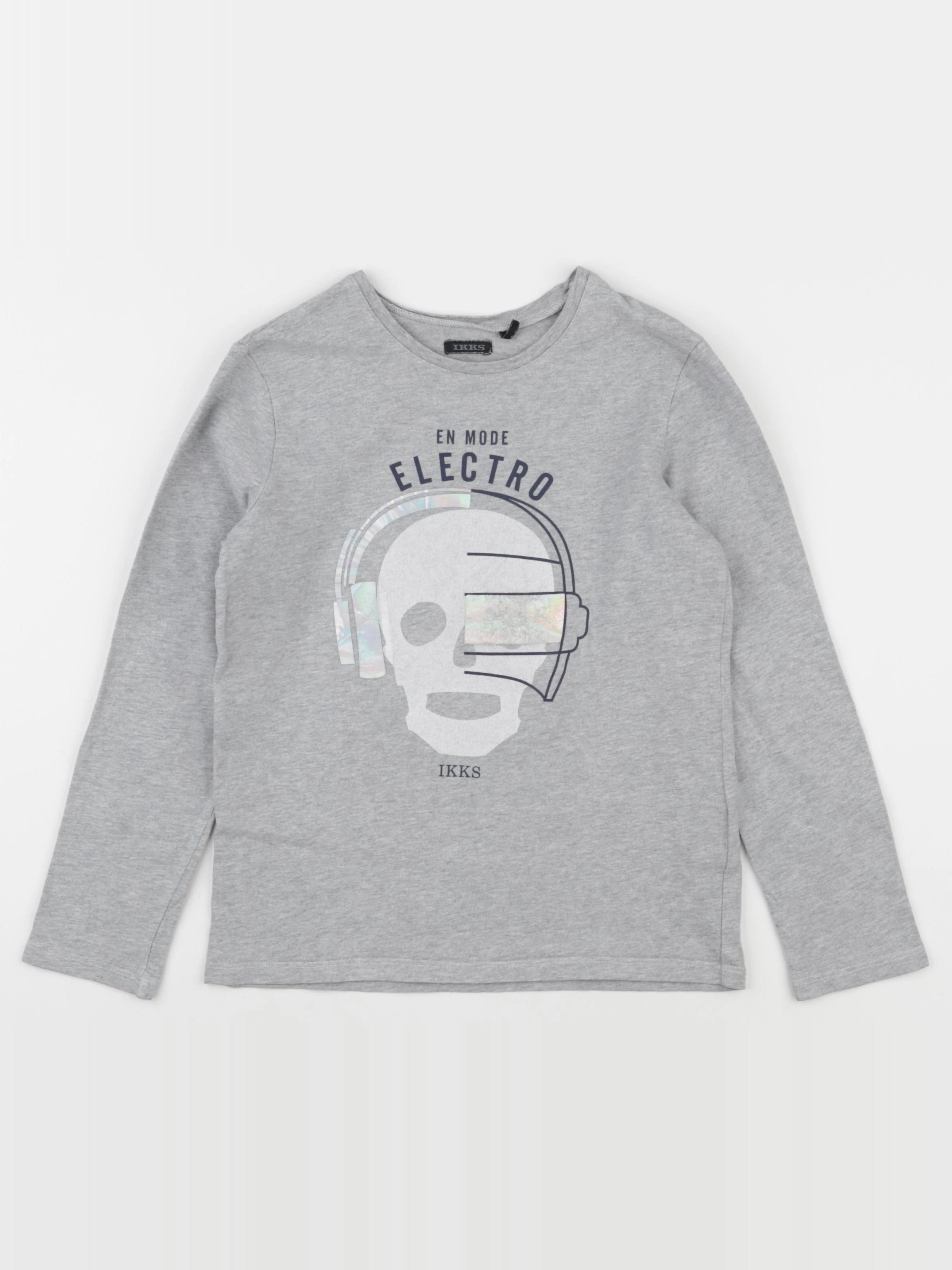 IKKS - tee-shirt gris - 8 ans