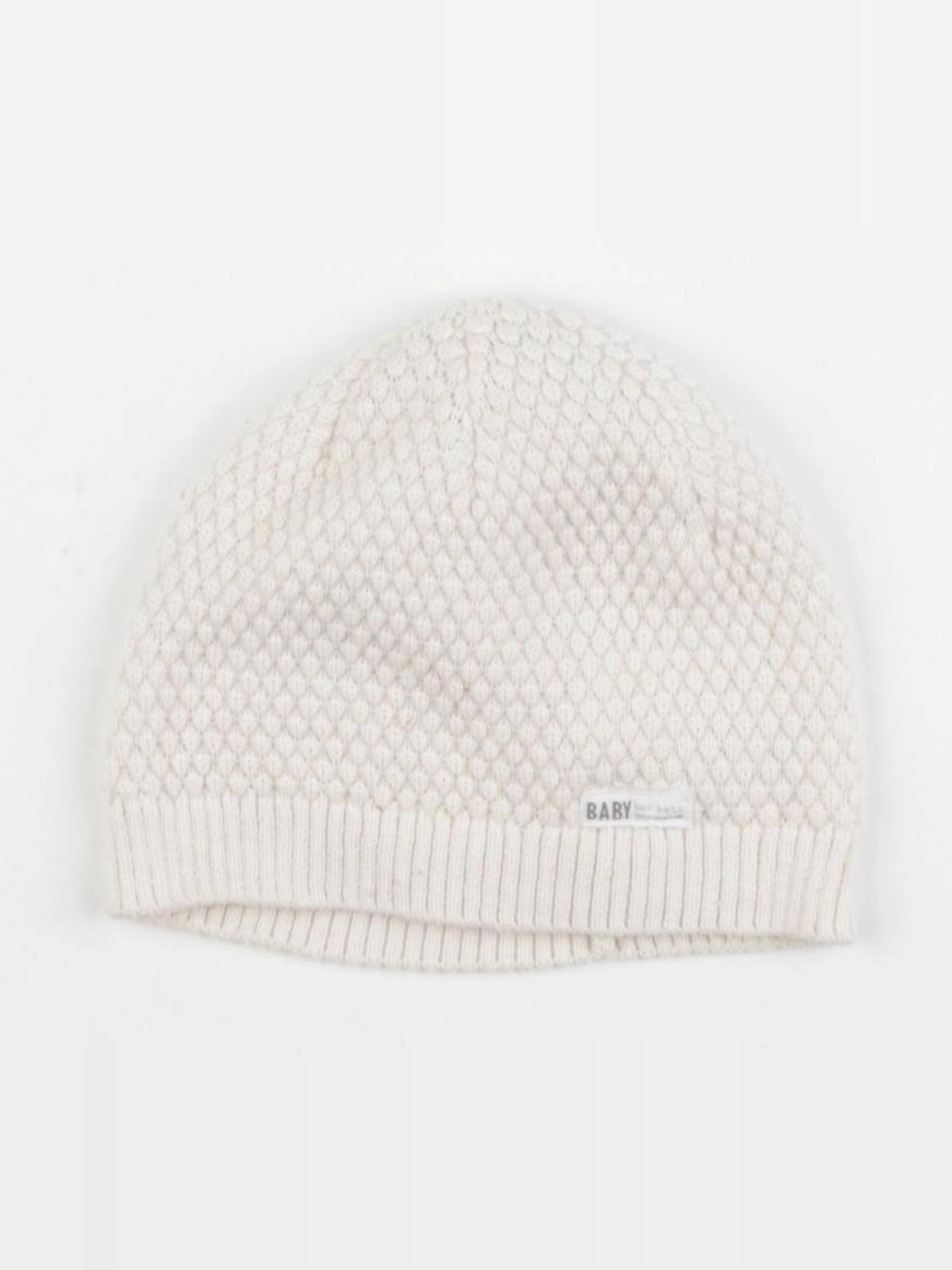 H&M - bonnet blanc - 6/12 mois