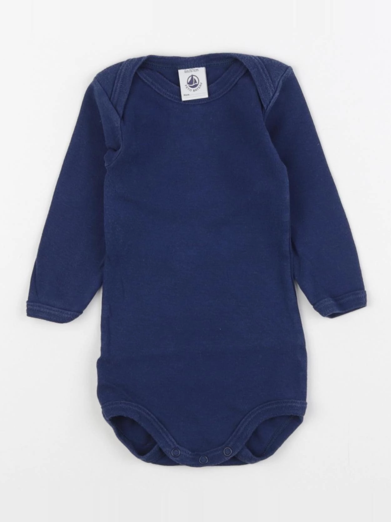Petit Bateau - body bleu - 6 mois