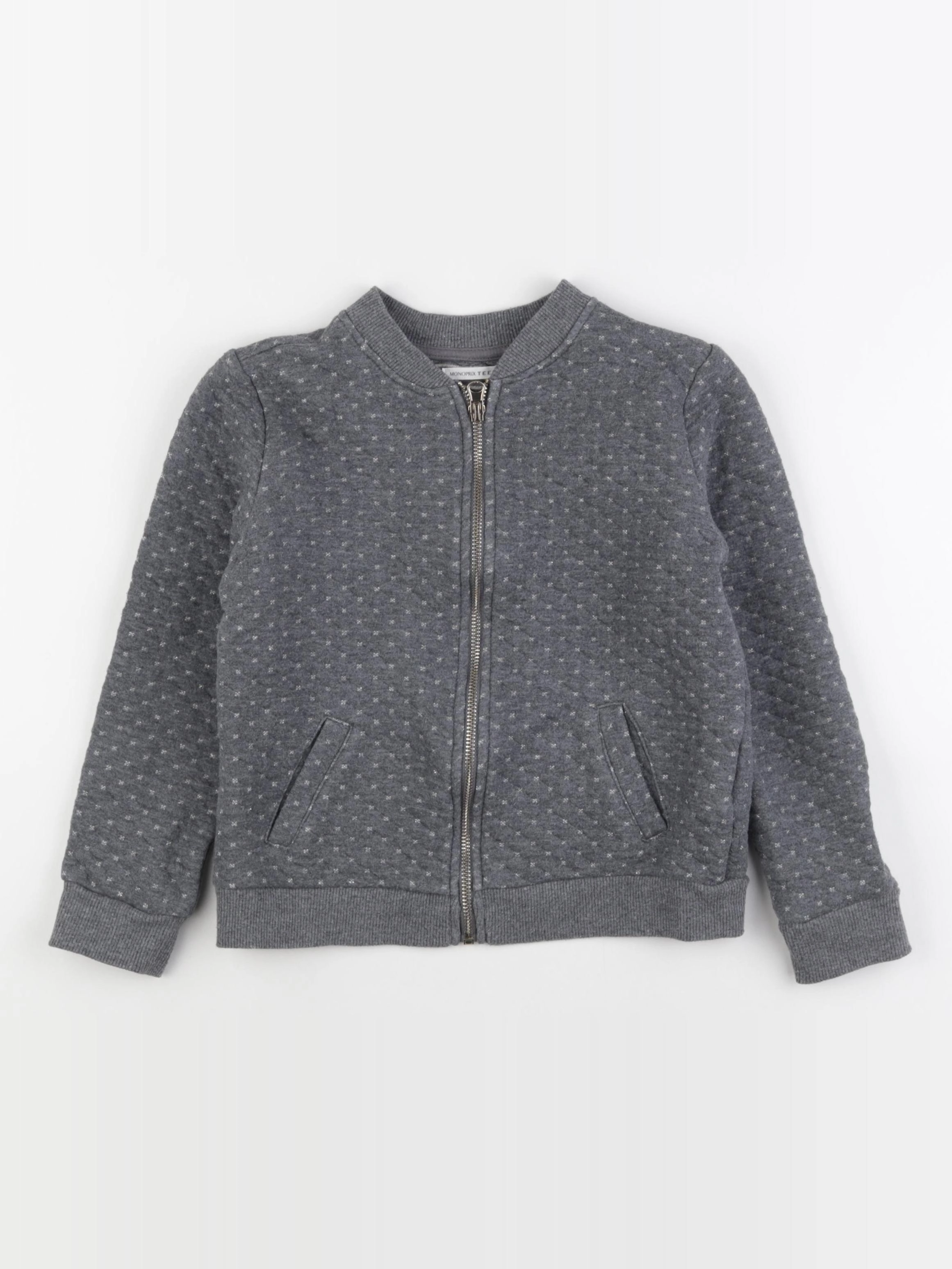 Monoprix - gilet gris - 10 ans