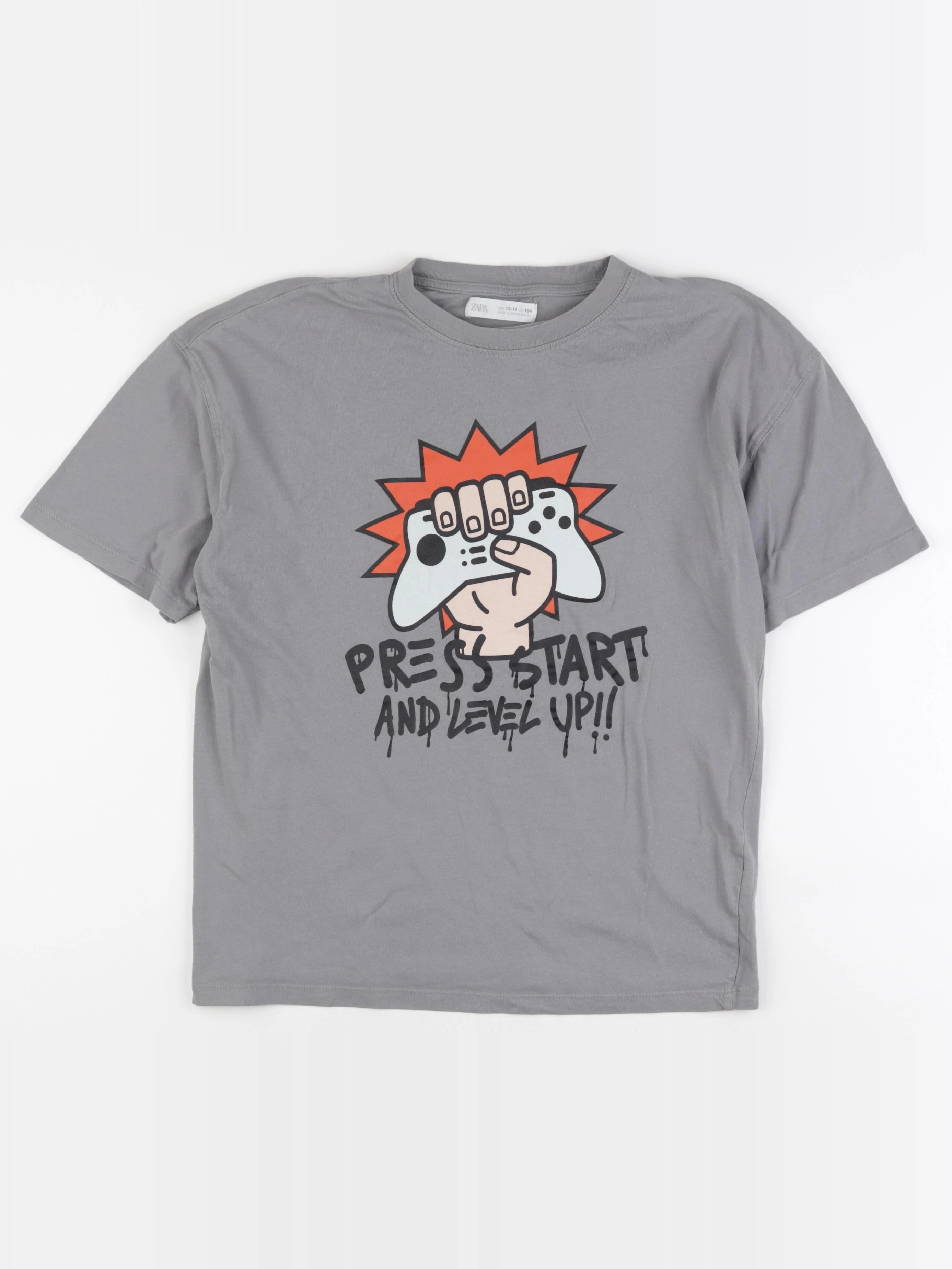 Zara - tee-shirt gris - 13/14 ans