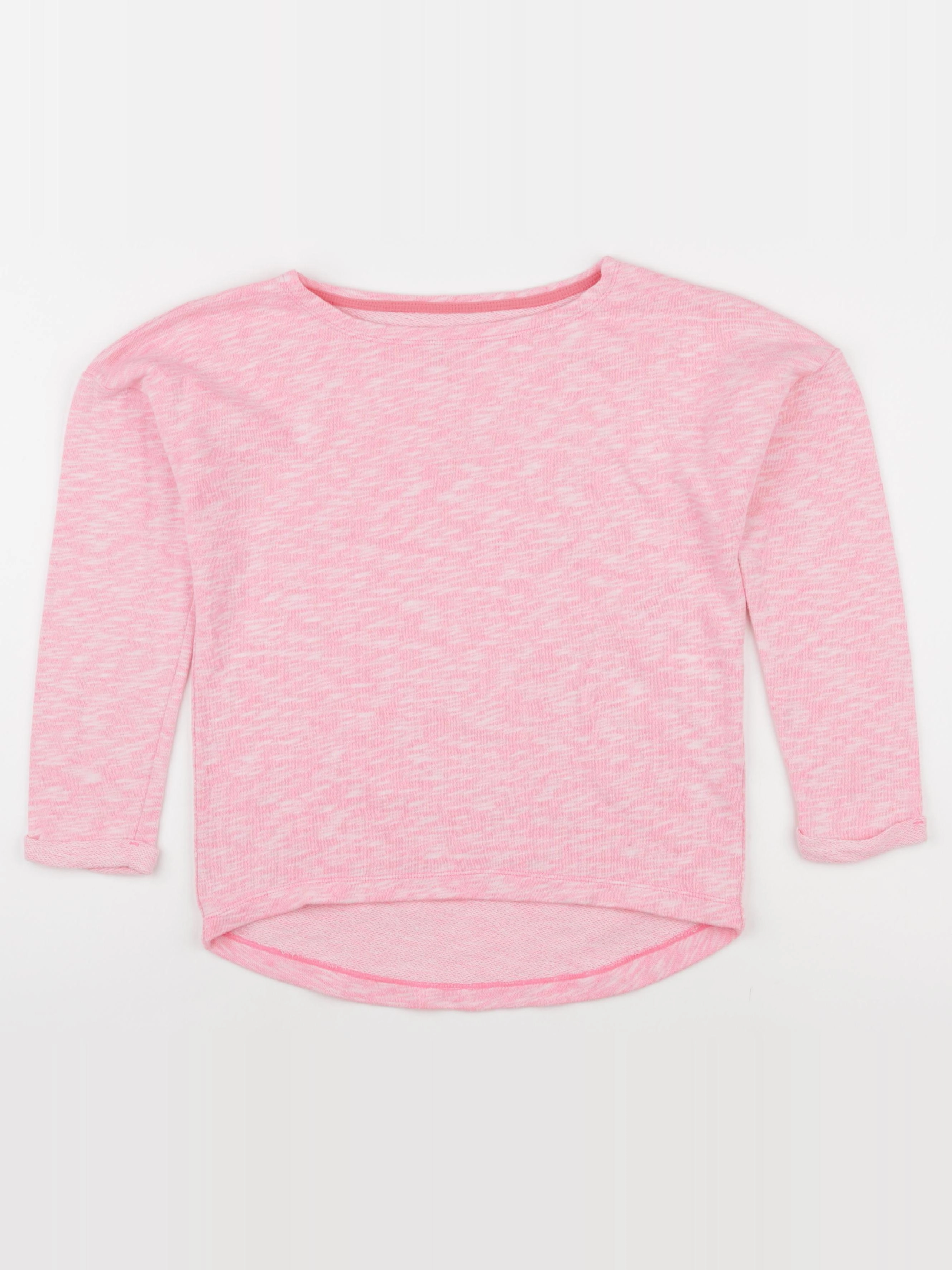 H&M - sweat rose fluo - 8/10 ans