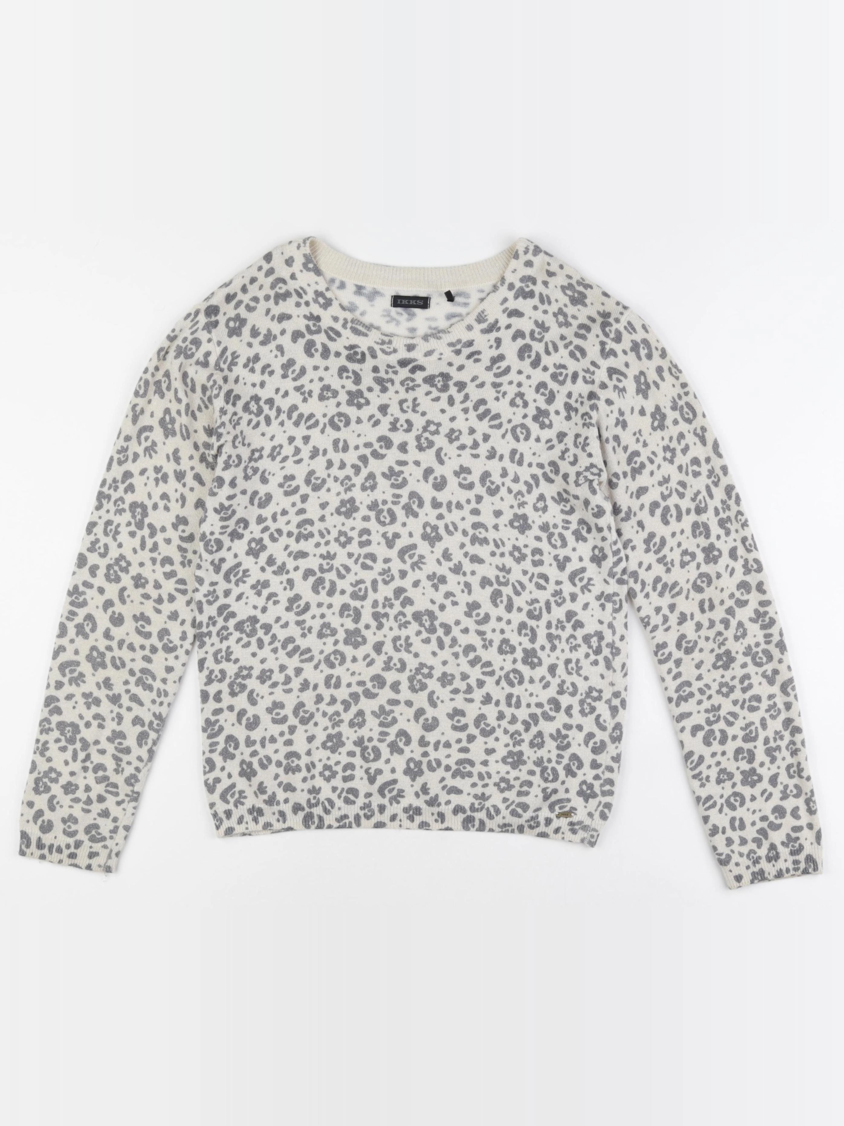 IKKS - sweat beige, gris - 12 ans