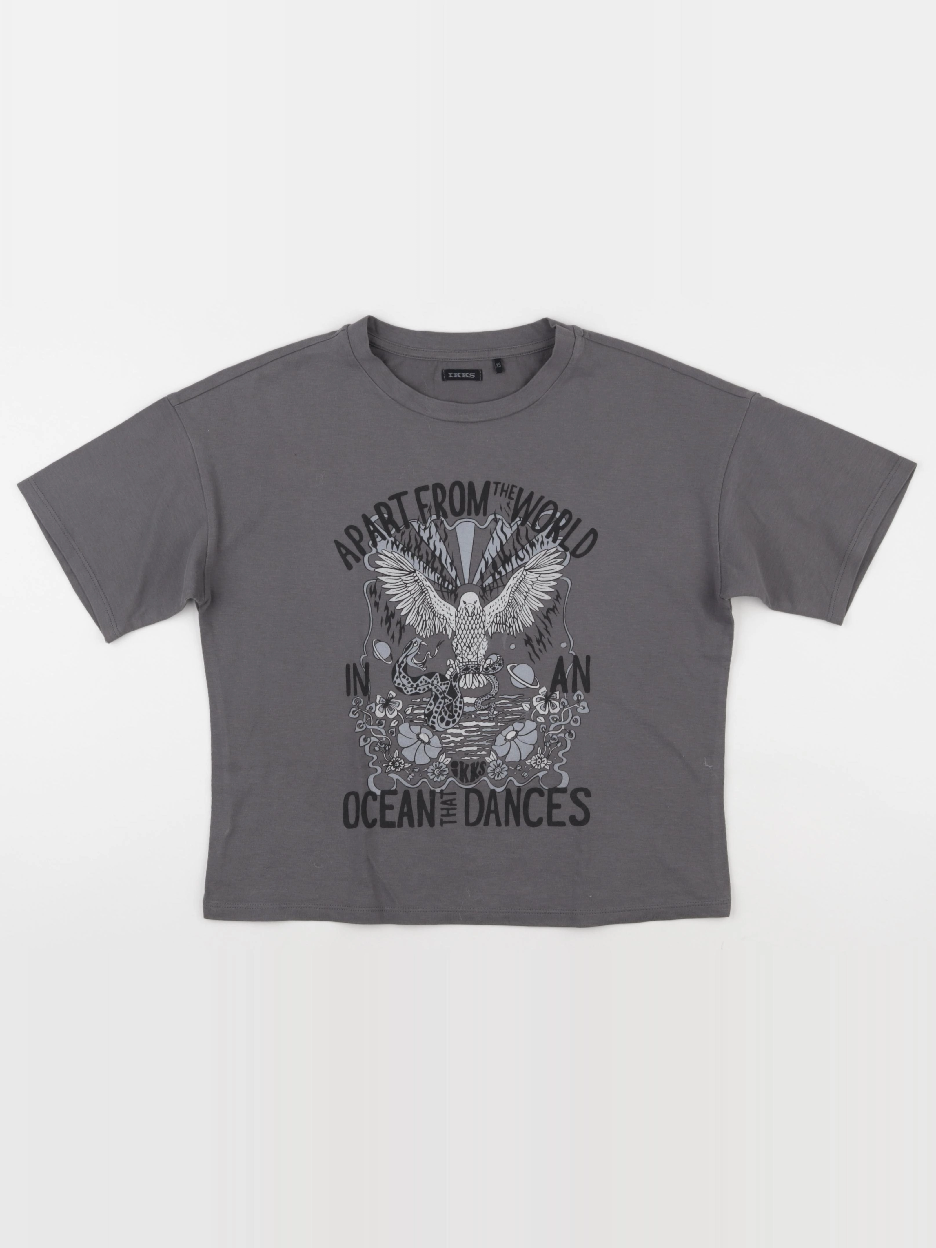 IKKS - tee-shirt gris - 12 ans