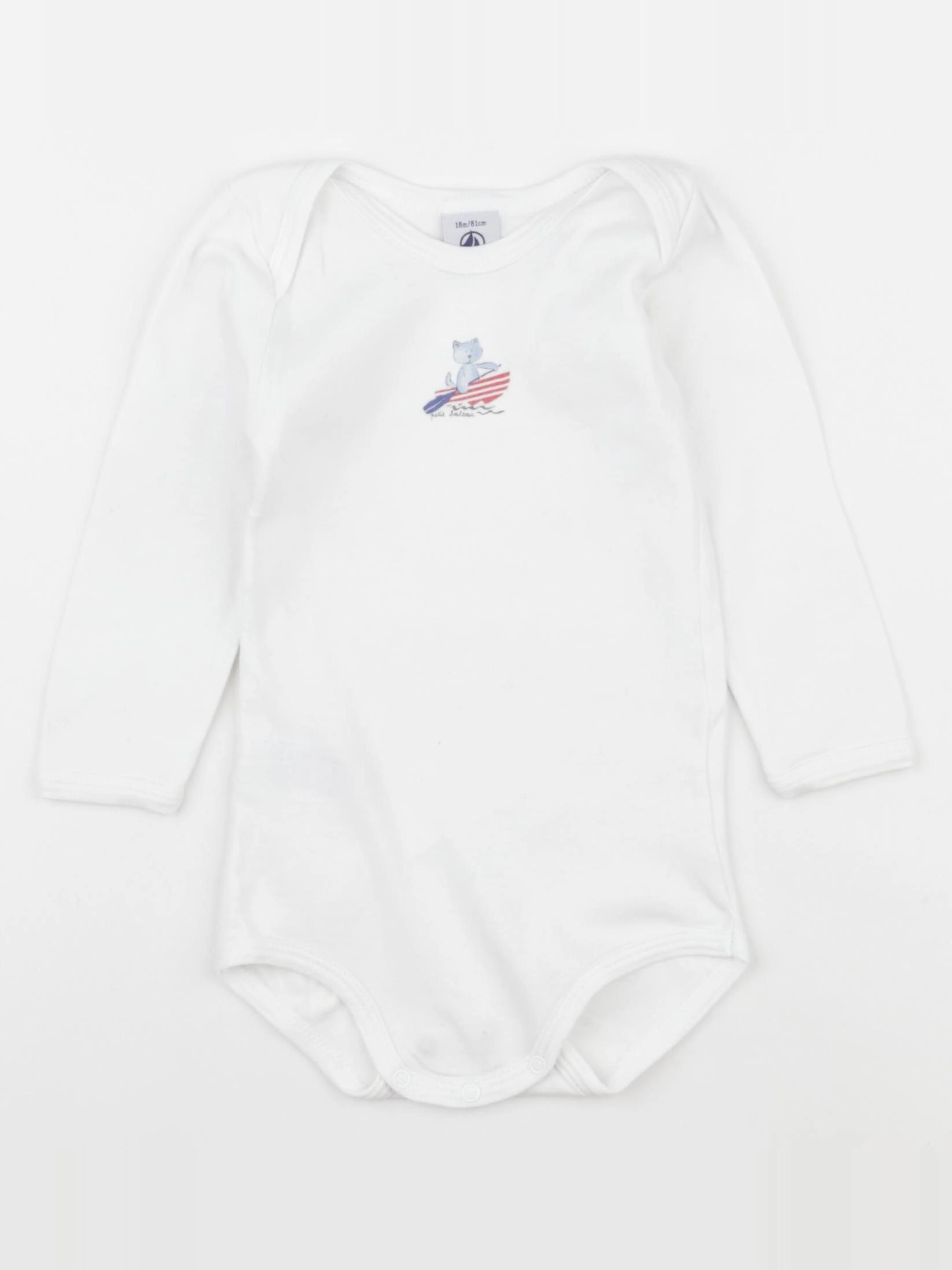 Petit Bateau - body blanc - 18 mois