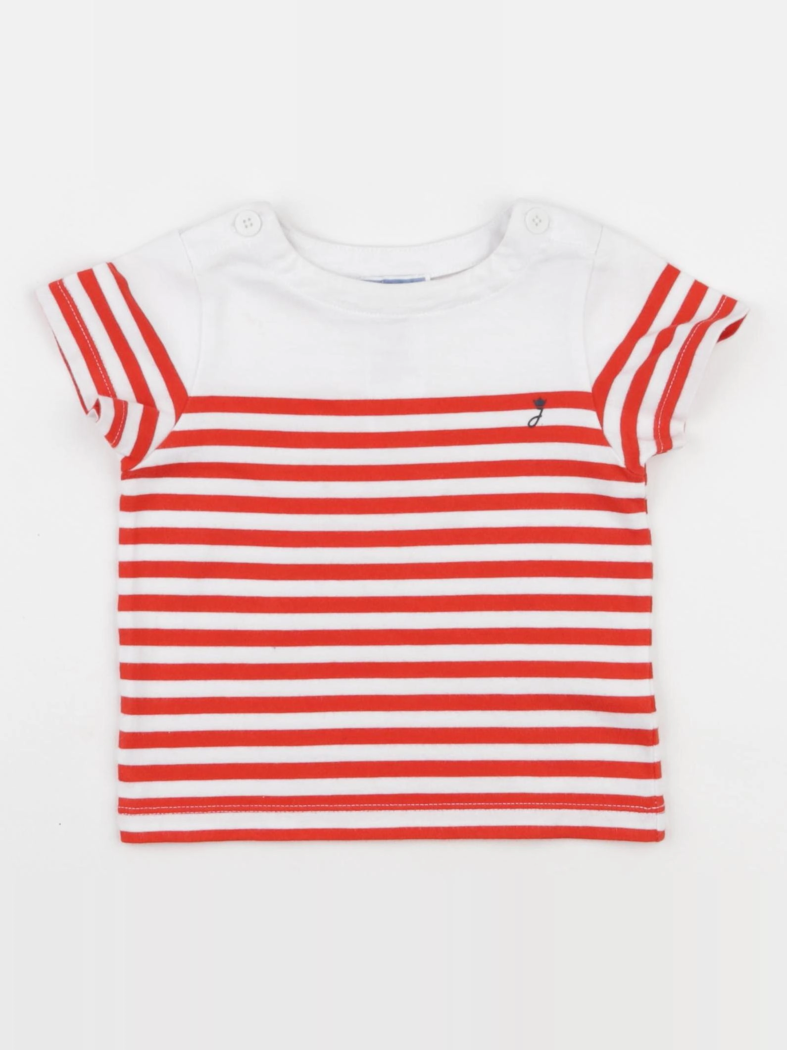 Jacadi - tee-shirt blanc, rouge - 18 mois