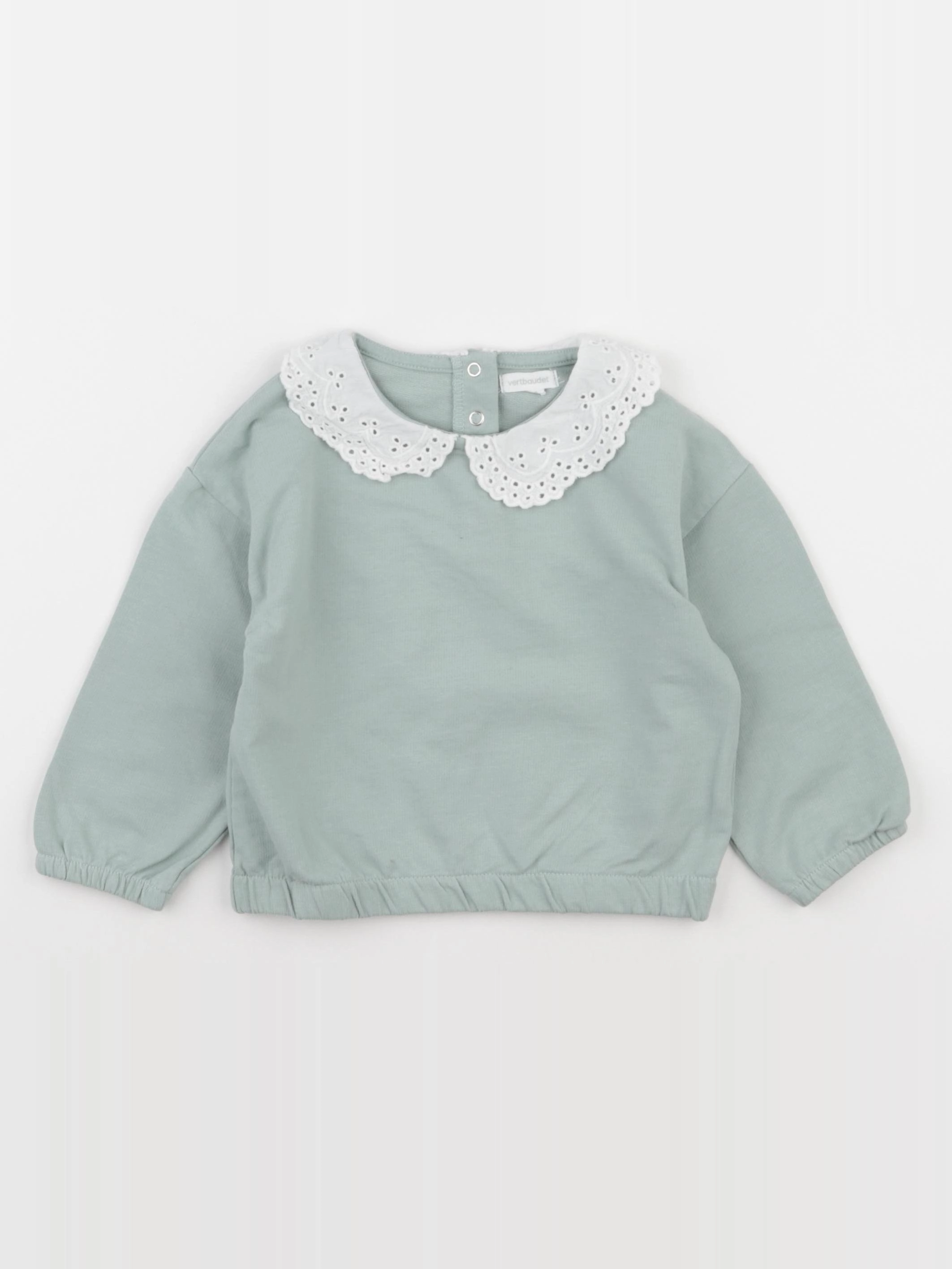 Vertbaudet - sweat vert - 18 mois