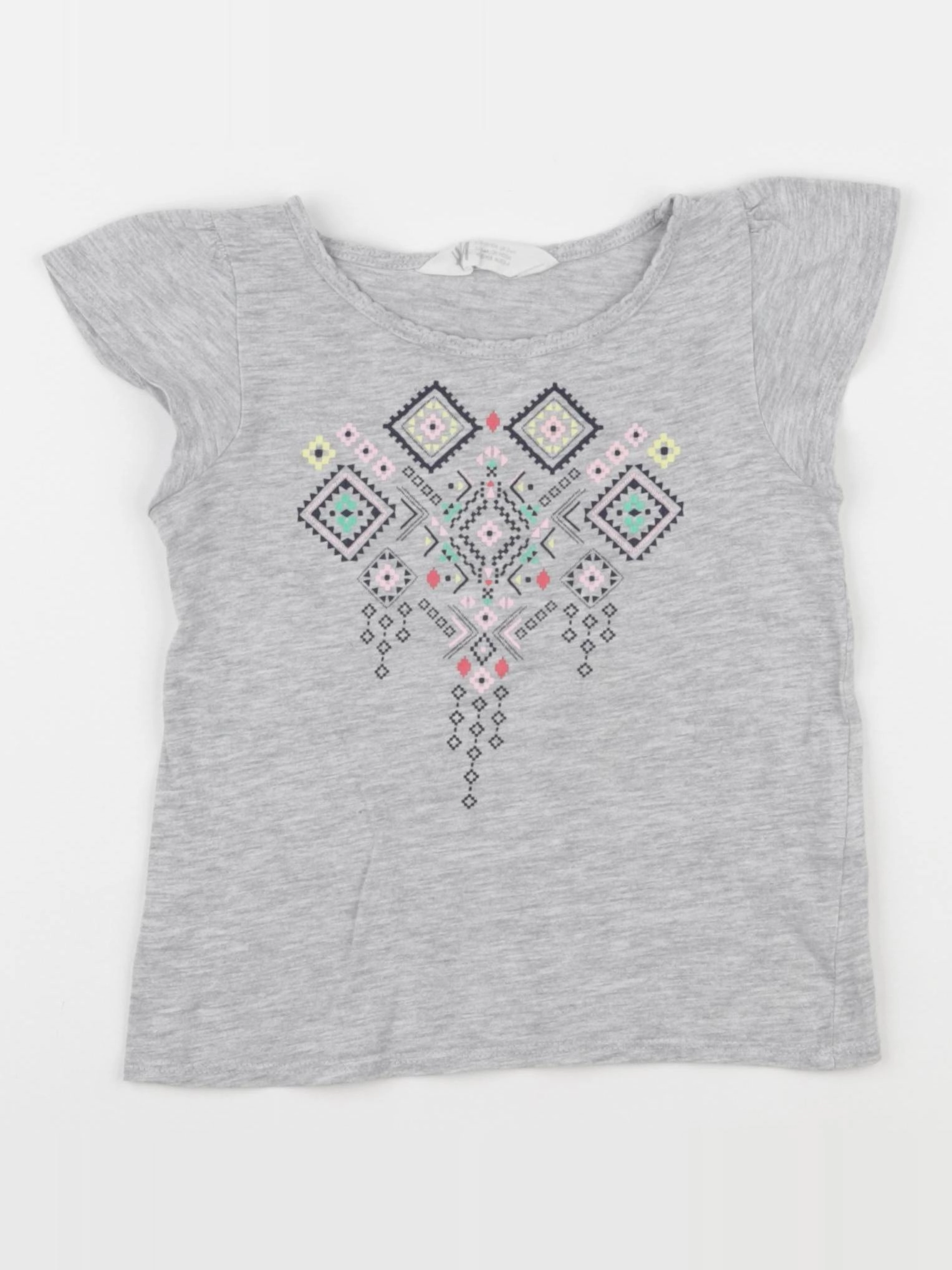 H&M - tee-shirt gris - 2/4 ans