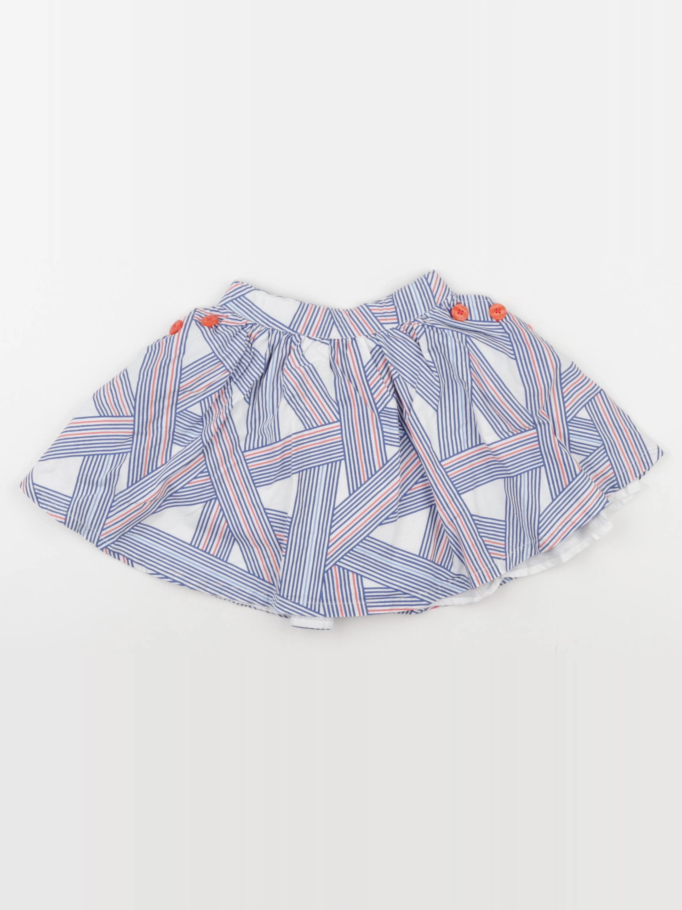 Okaidi - jupe bleu, blanc - 6 ans