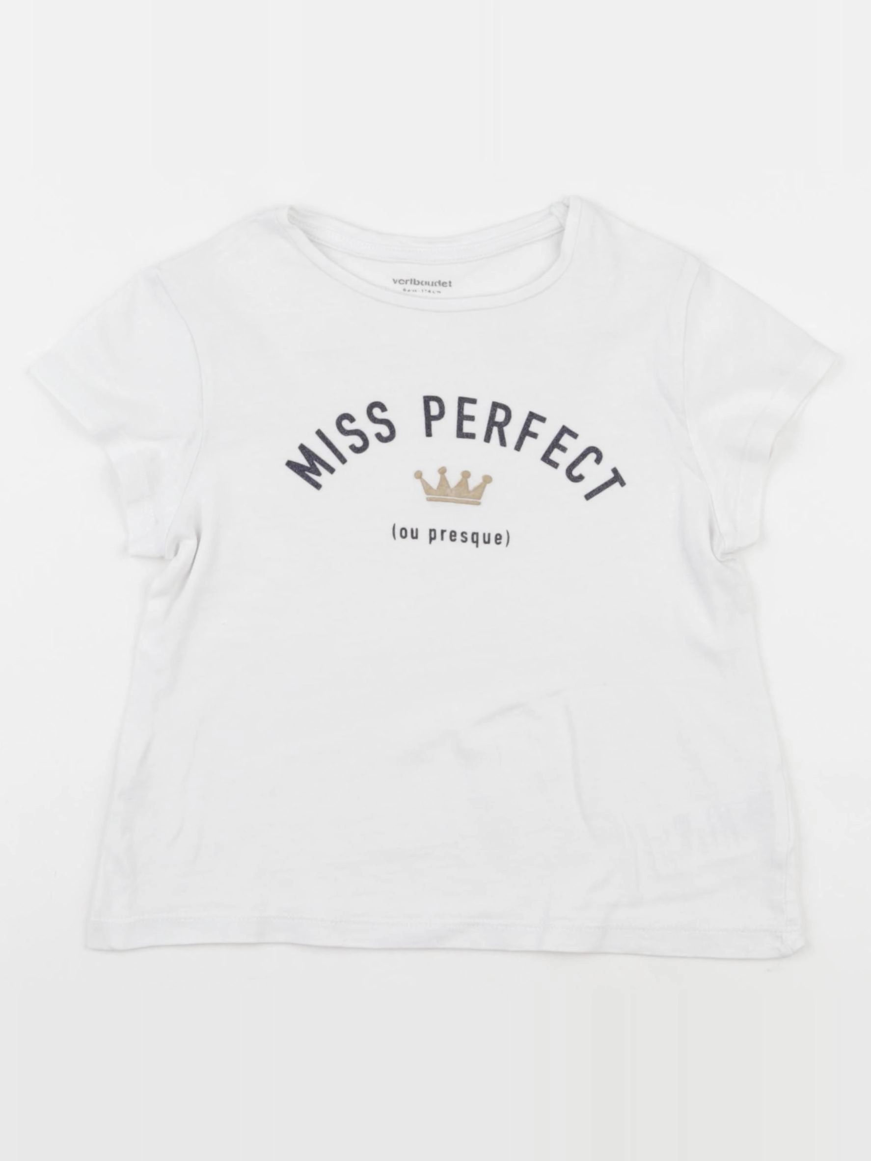 Vertbaudet - tee-shirt blanc - 6 ans