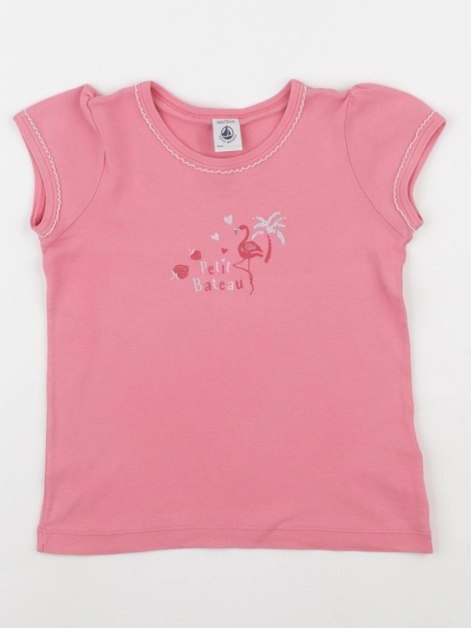 Petit Bateau - maillot de corps rose - 4 ans
