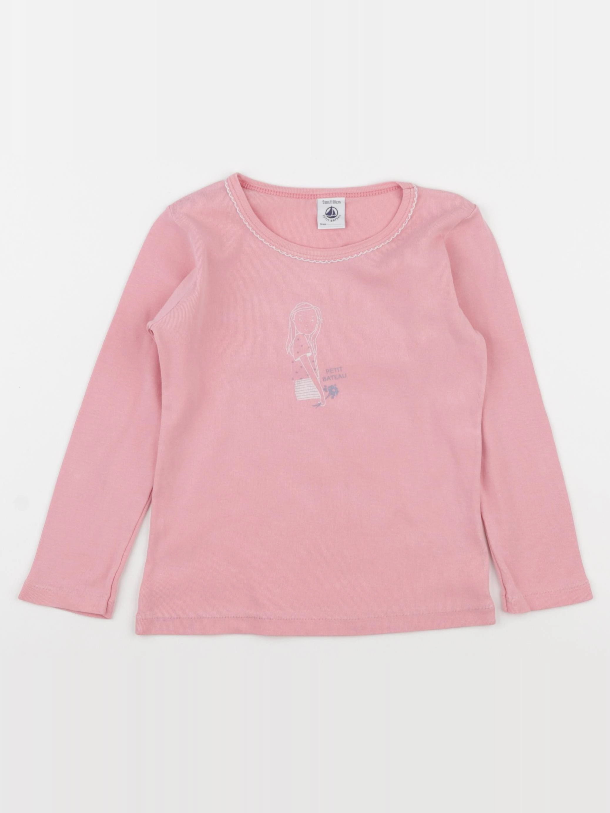 Petit Bateau - maillot de corps rose - 5 ans