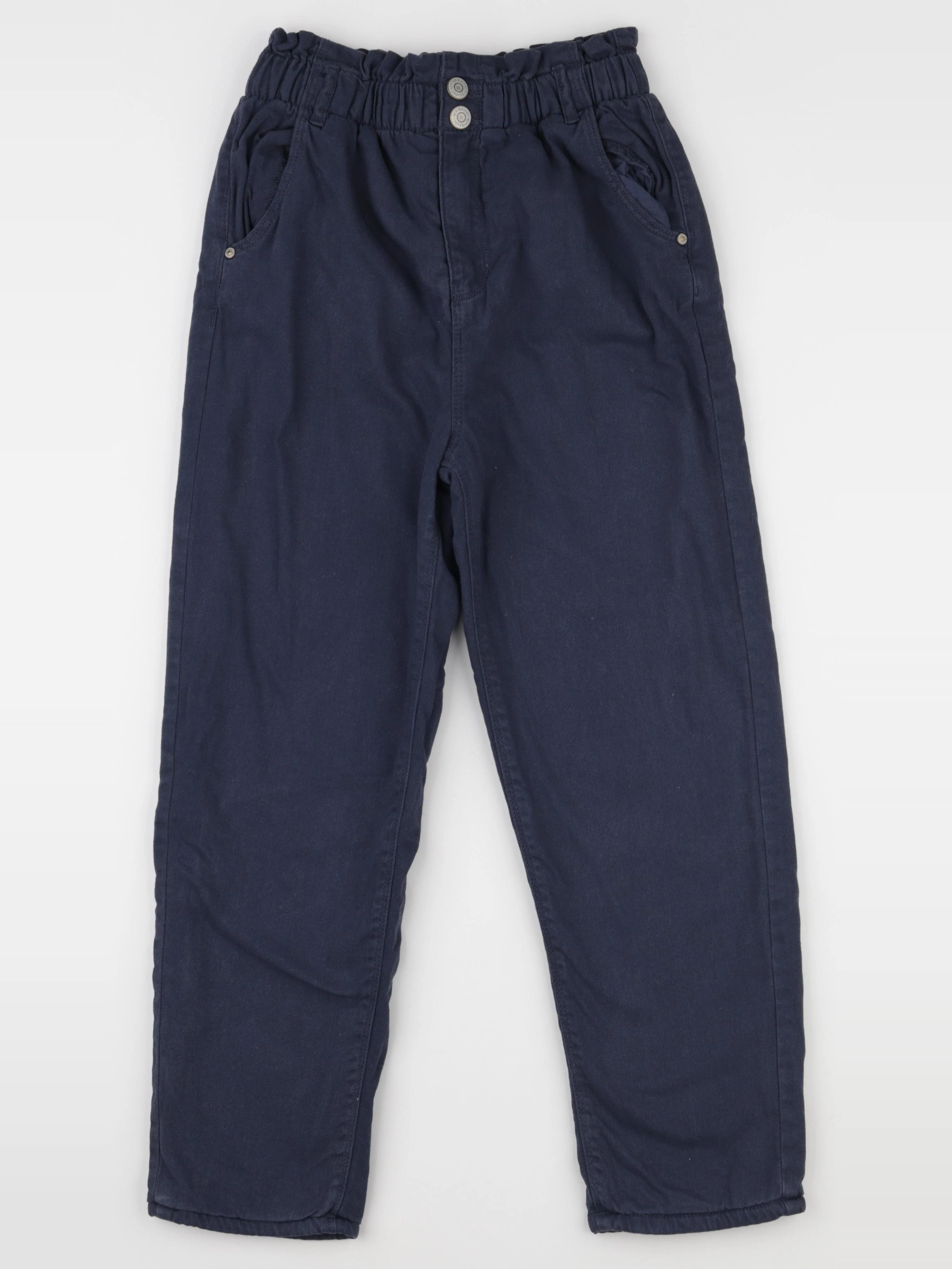 Vertbaudet - pantalon doublé bleu - 10 ans