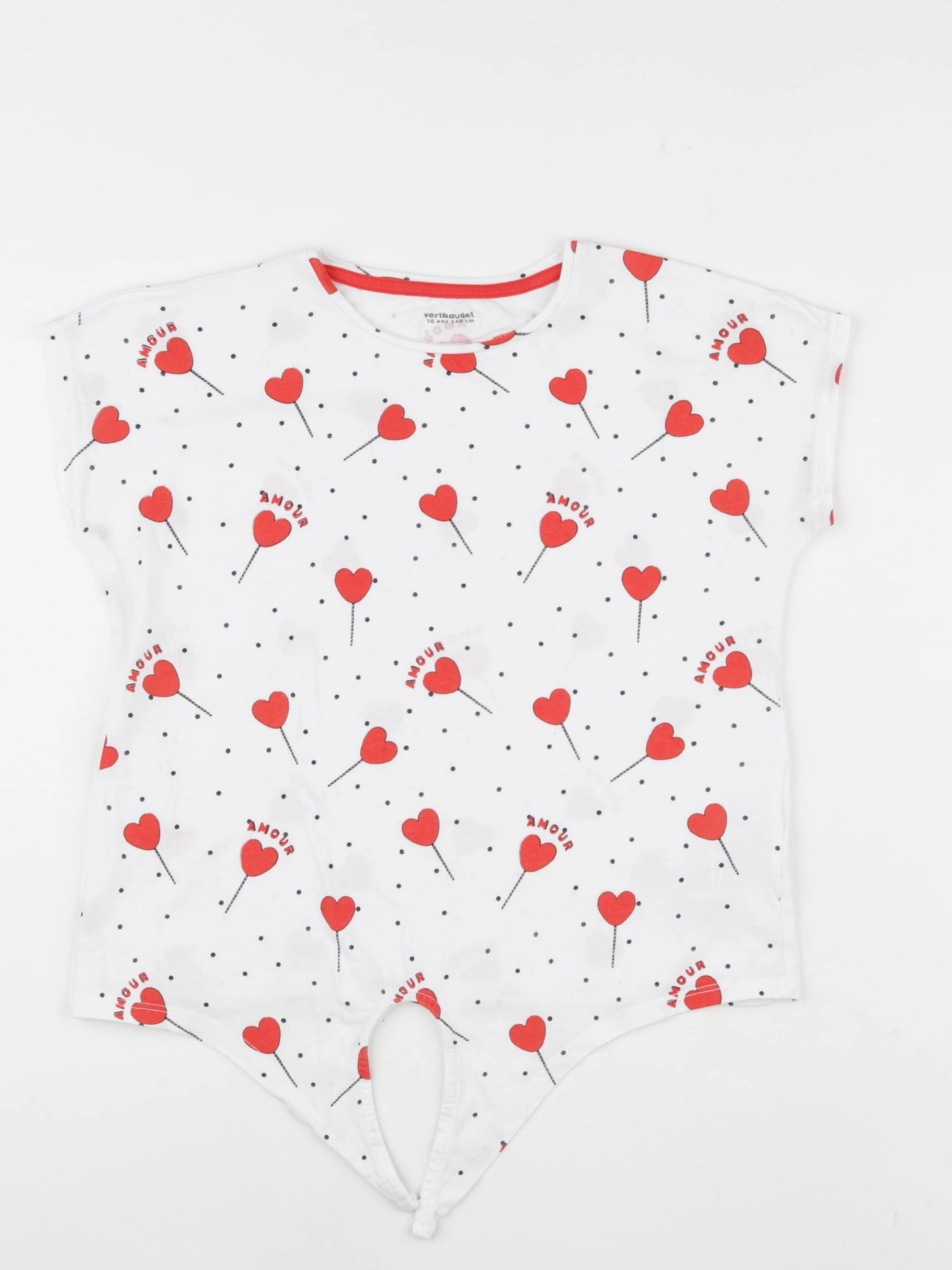 Vertbaudet - tee-shirt blanc - 10 ans