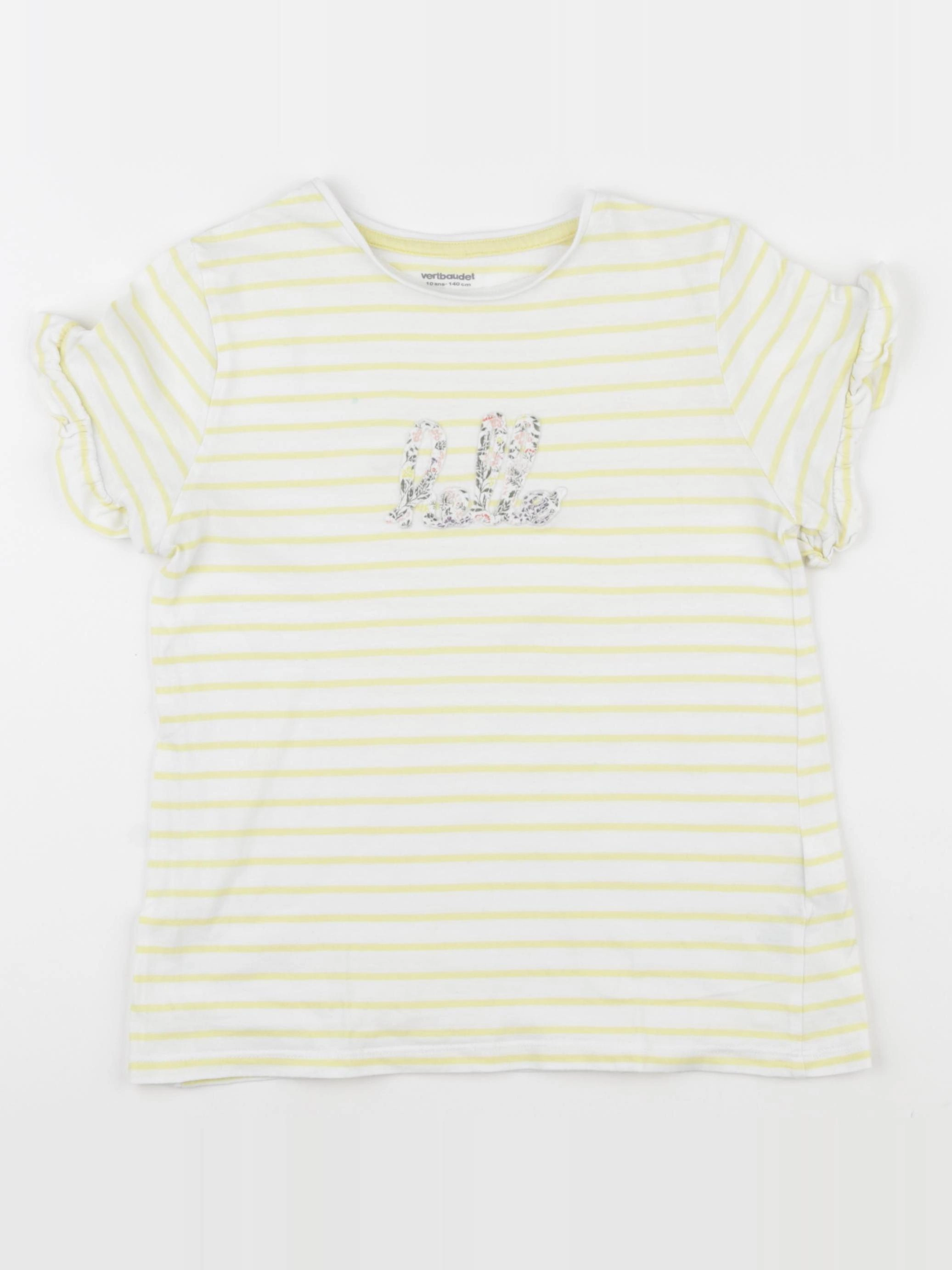 Vertbaudet - tee-shirt jaune - 10 ans