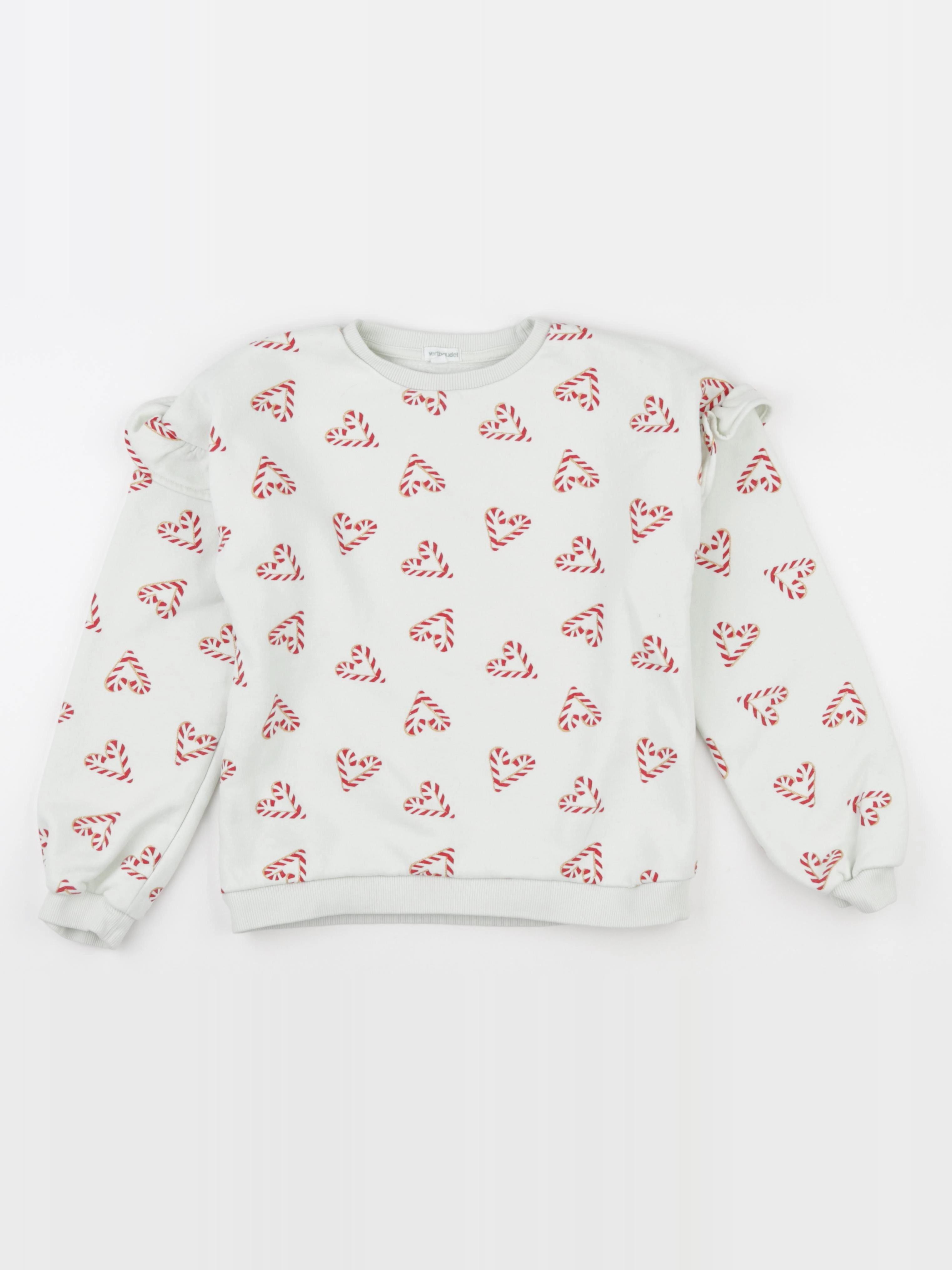 Vertbaudet - sweat blanc - 10 ans