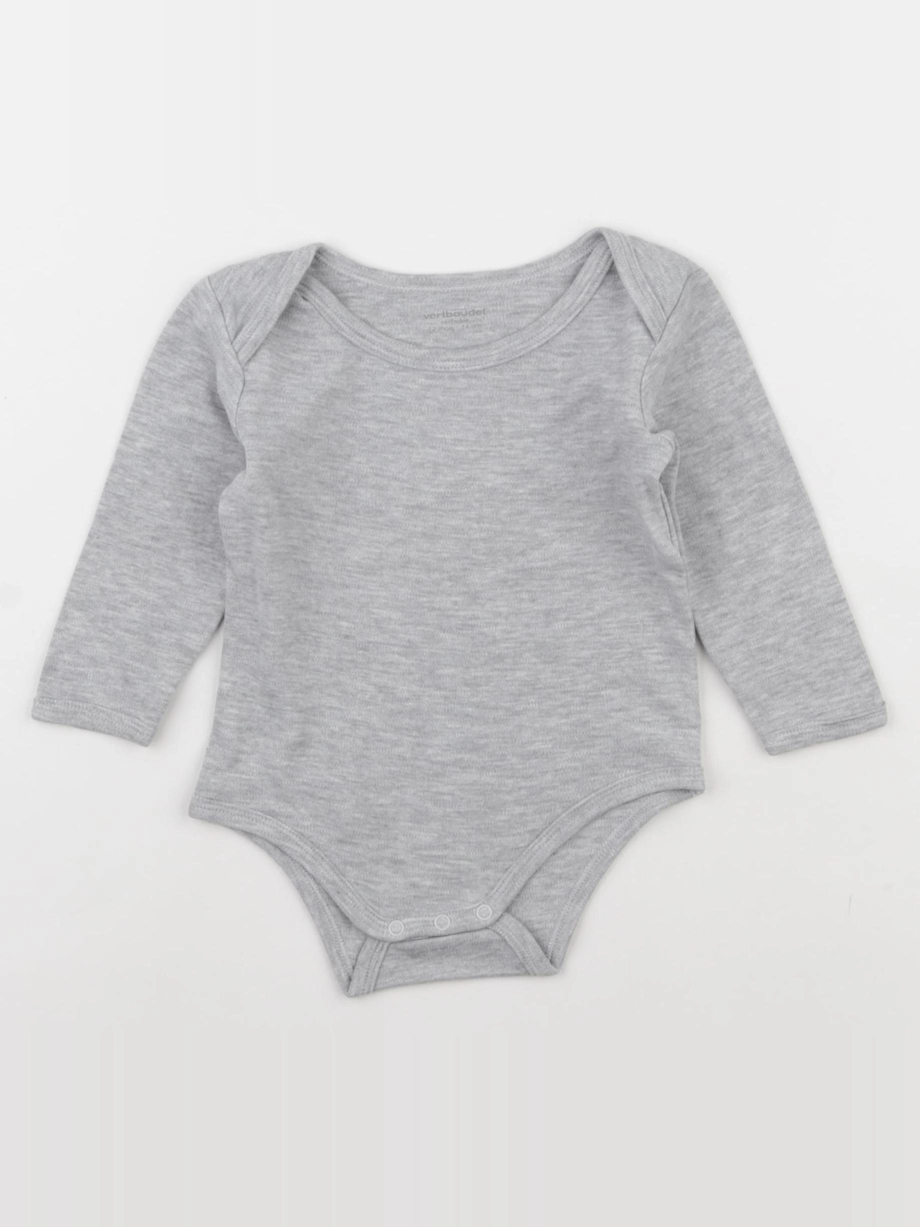 Vertbaudet - body gris - 12 mois