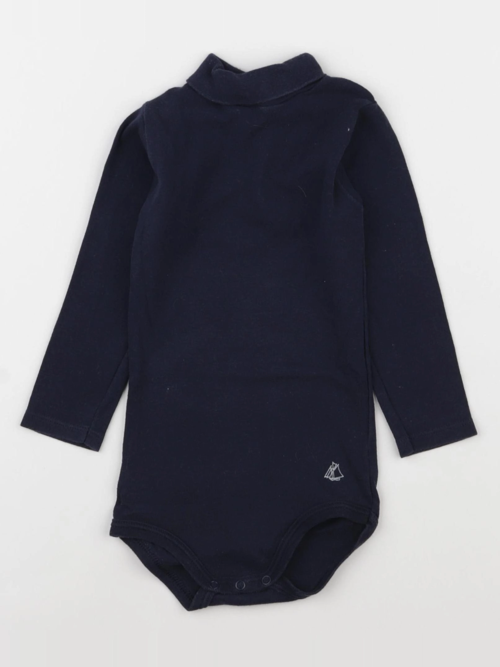 Petit Bateau - body à col bleu - 18 mois