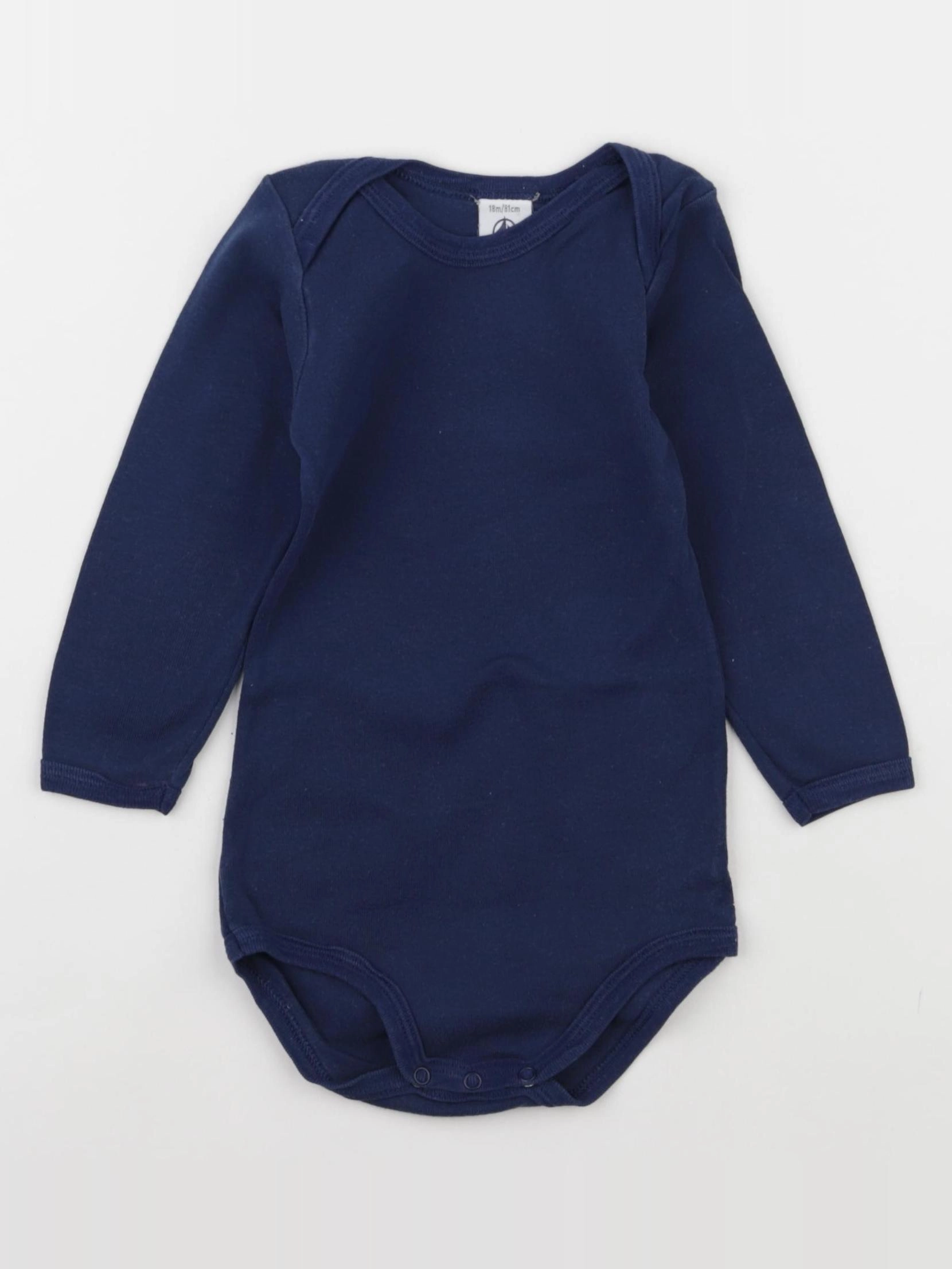 Petit Bateau - body bleu - 18 mois