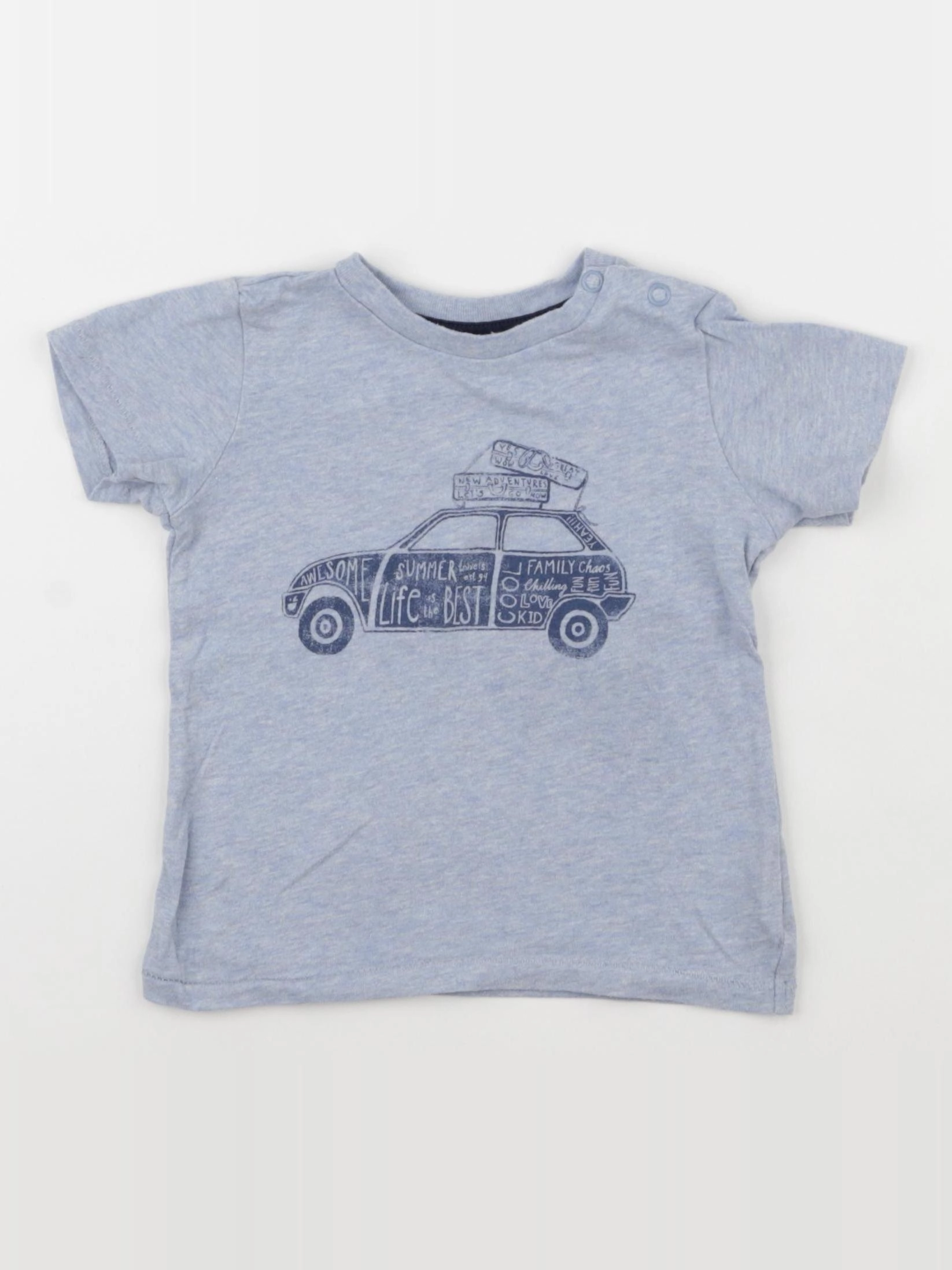 H&M - tee-shirt bleu - 6/9 mois