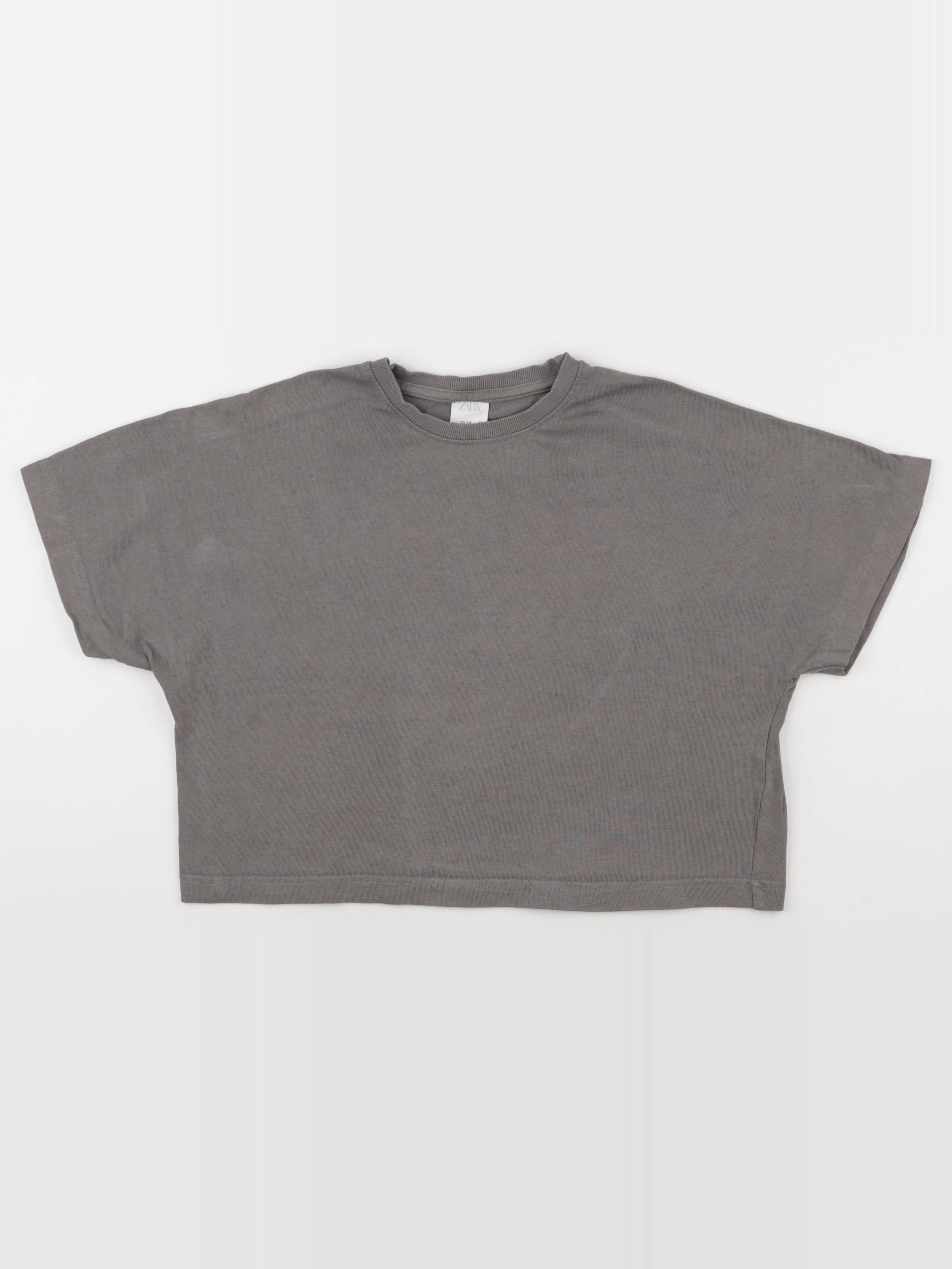 Zara - tee-shirt gris - 13/14 ans