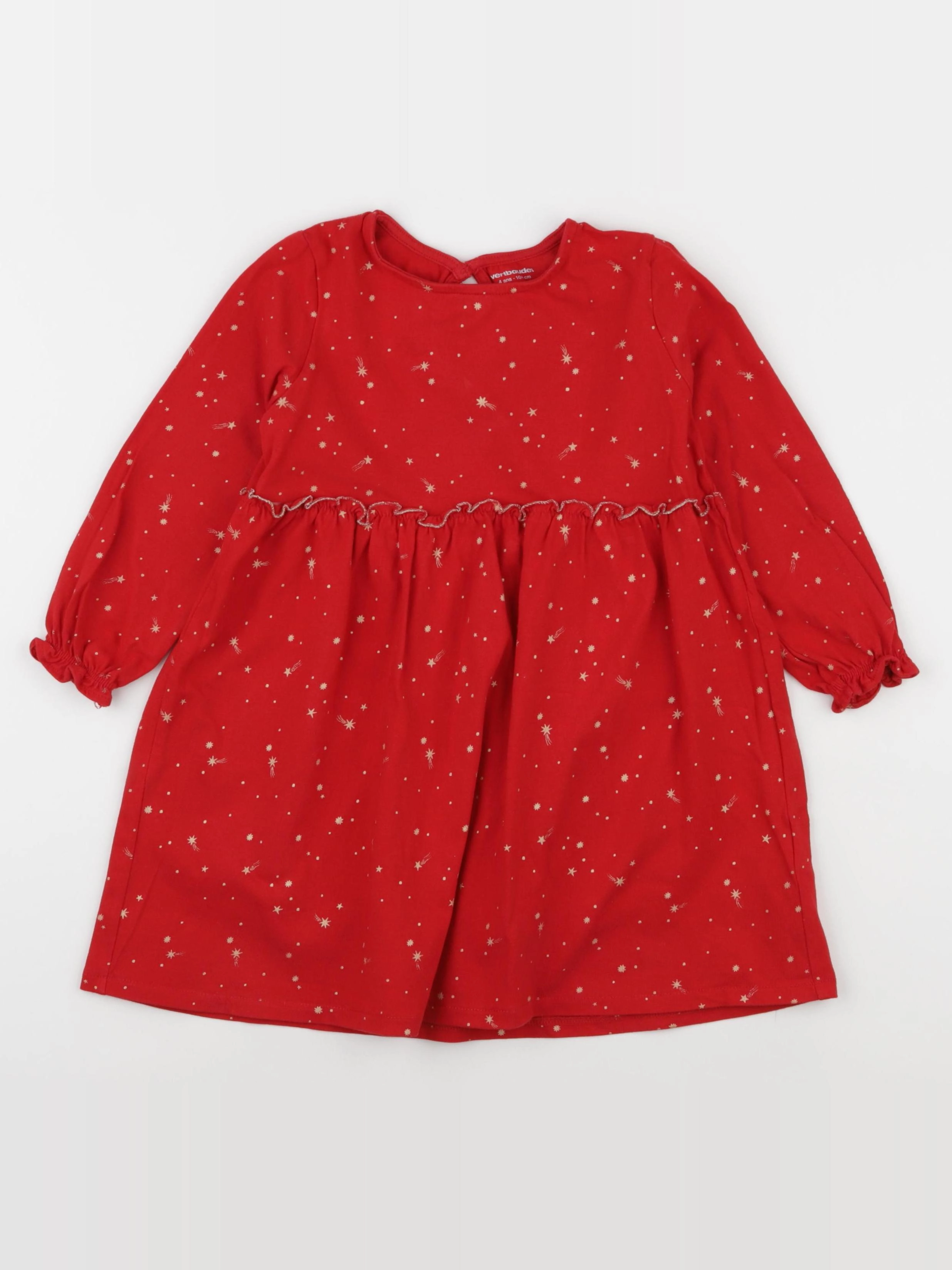 Vertbaudet - robe rouge - 4 ans