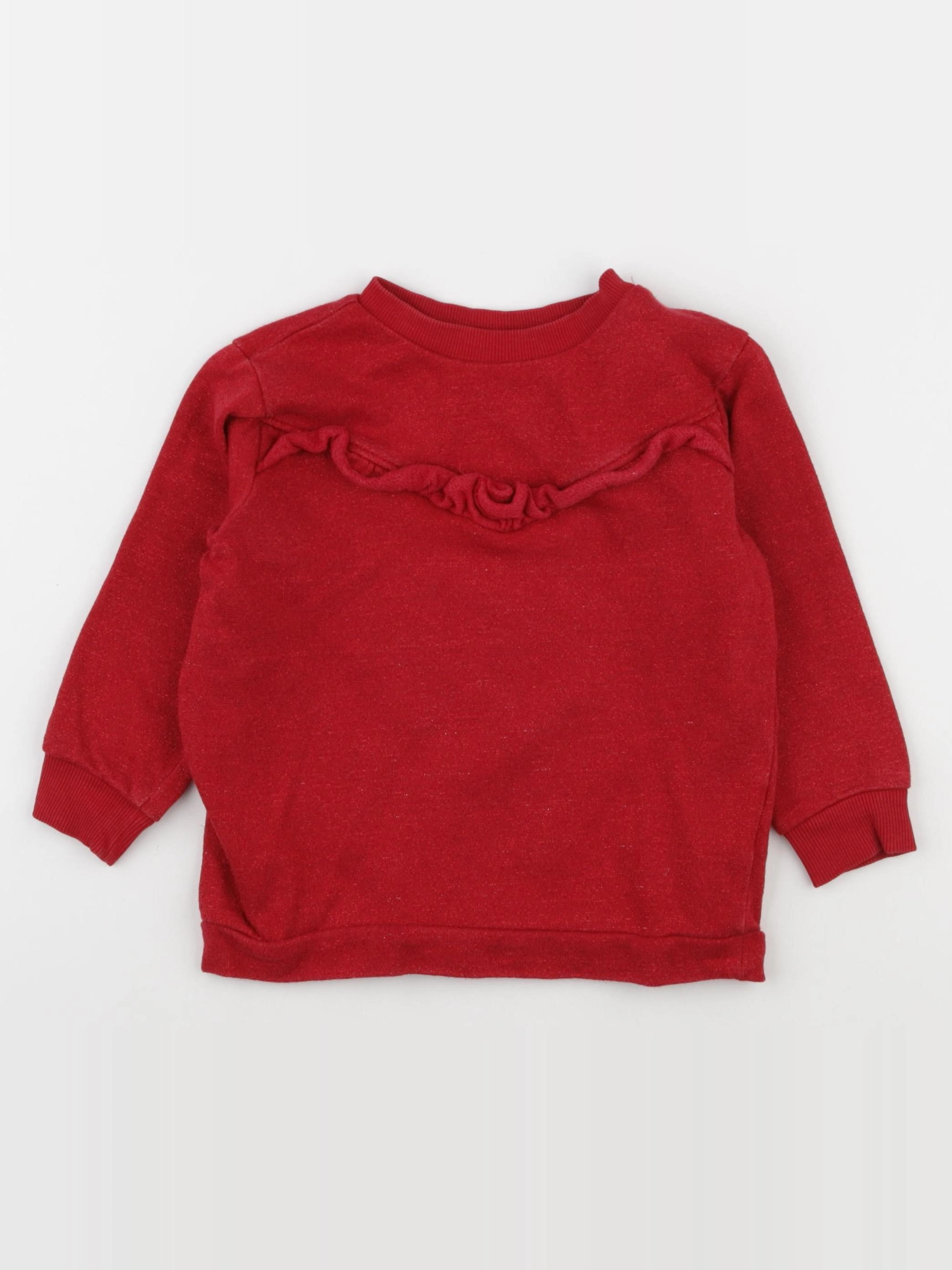 H&M - sweat rouge - 1 an à 2 ans