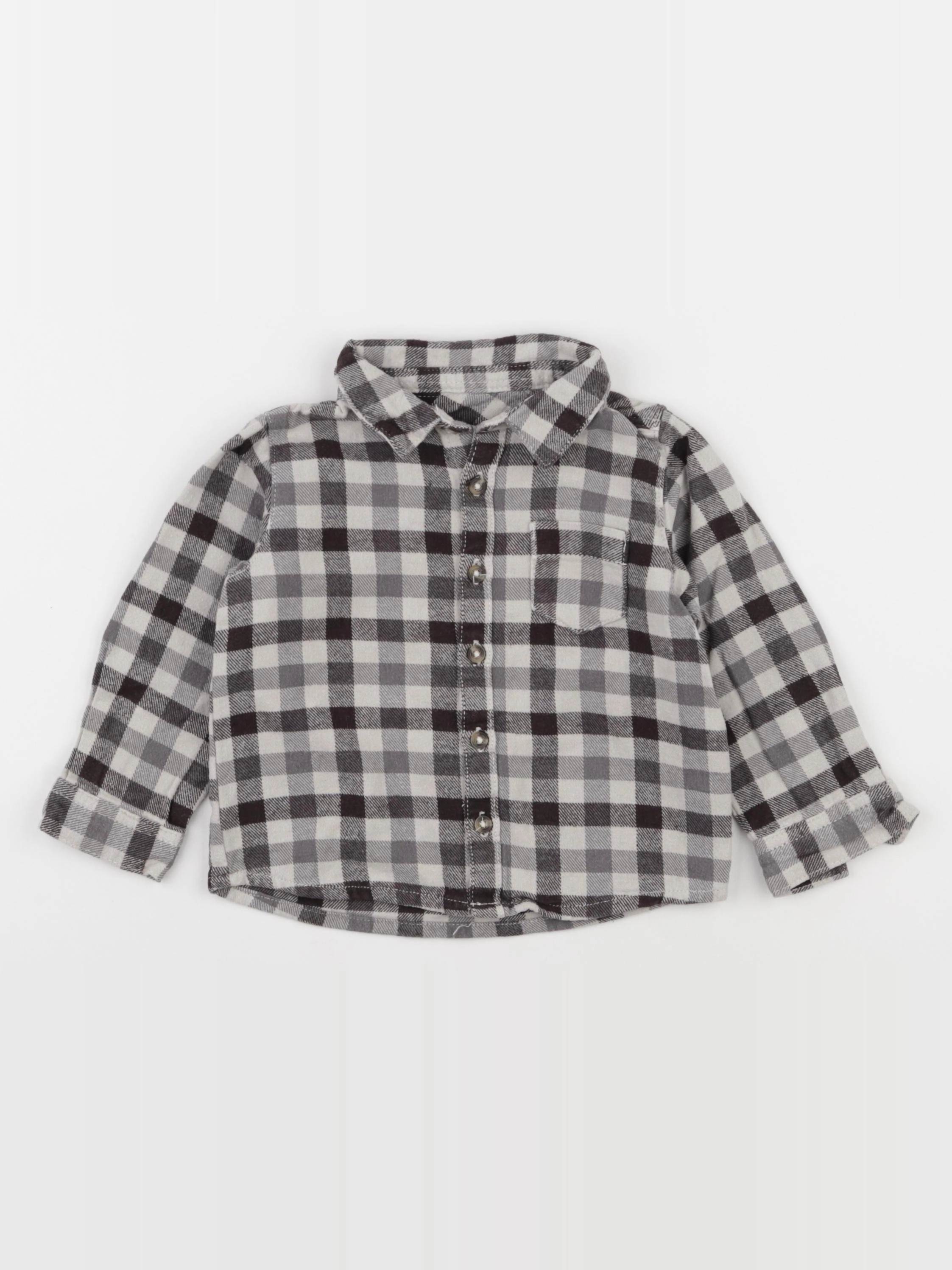 Vertbaudet - chemise marron - 24 mois