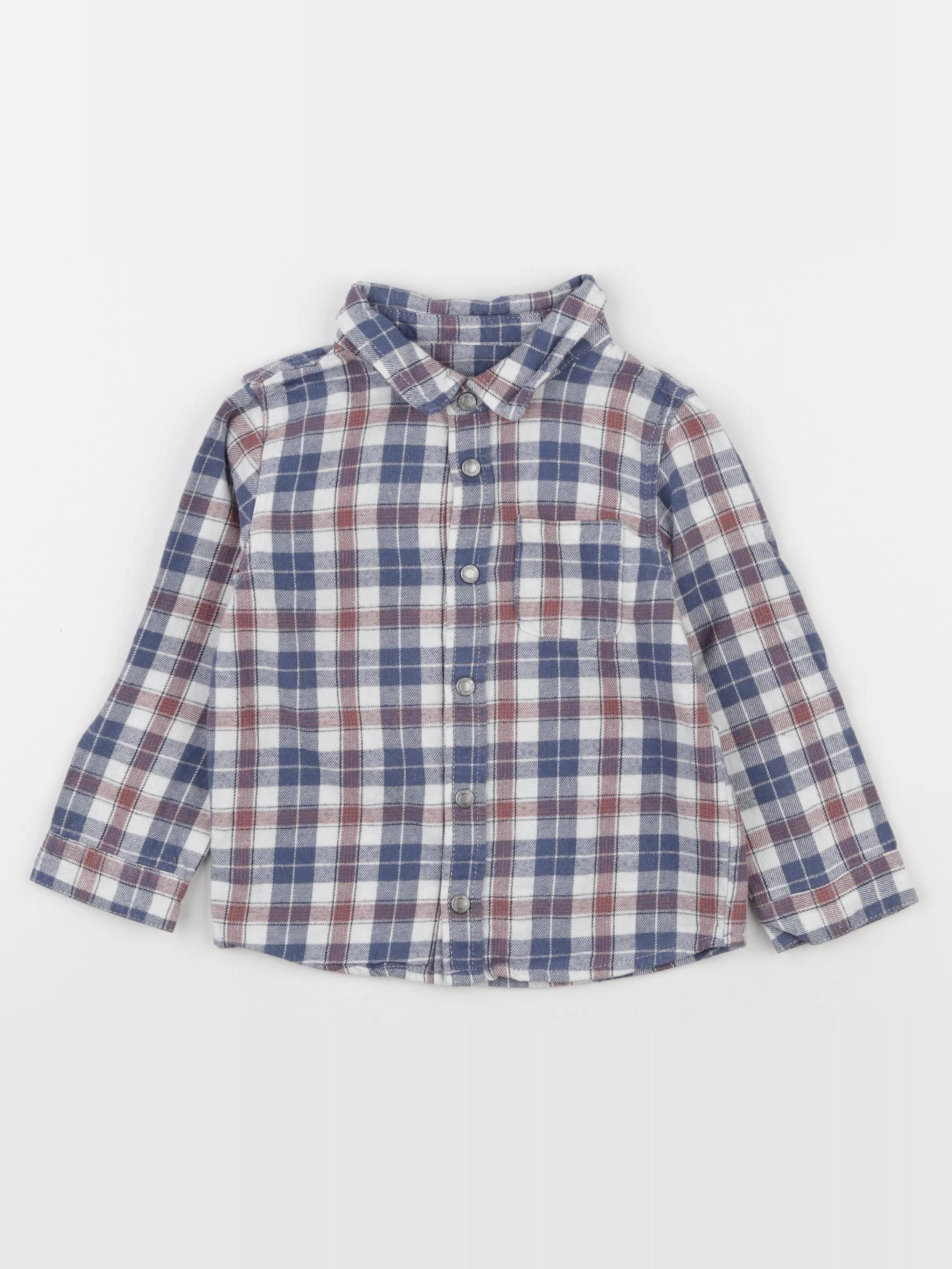 Vertbaudet - chemise bleu - 2 ans