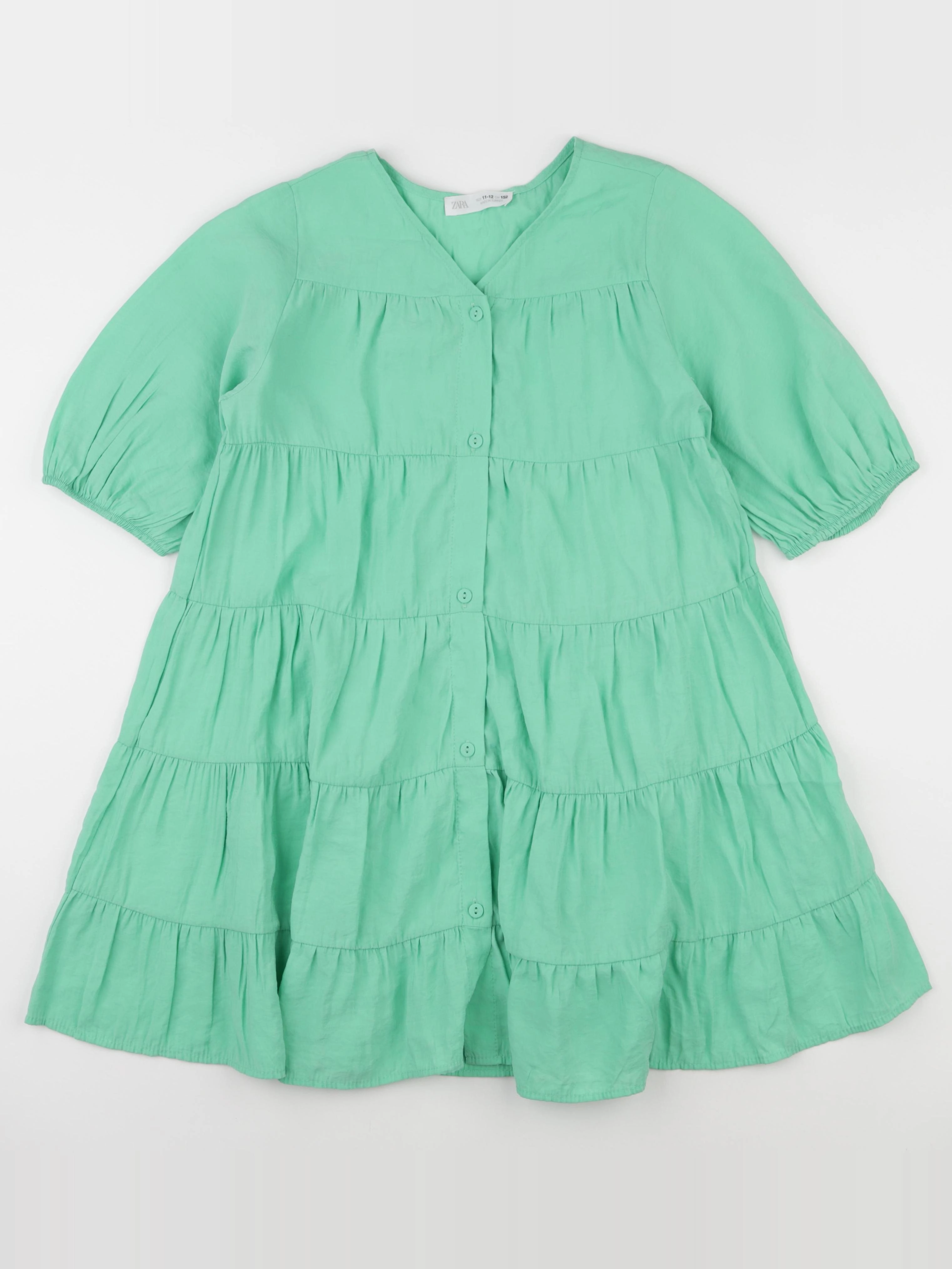 Zara - robe vert - 11/12 ans
