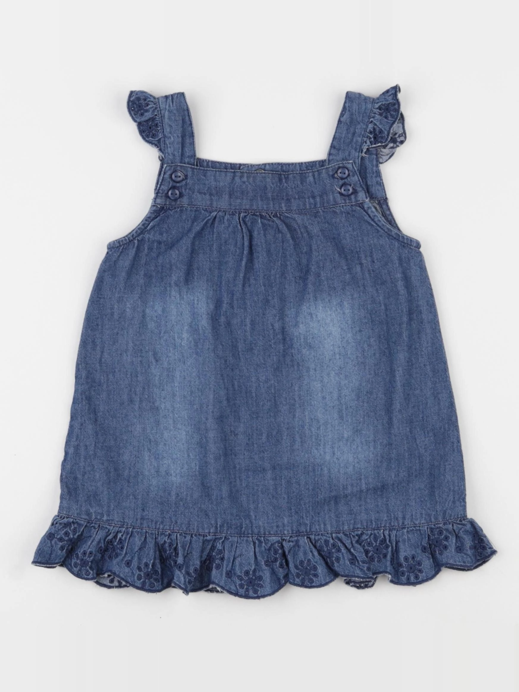 H&M - robe bleu - 6/9 mois