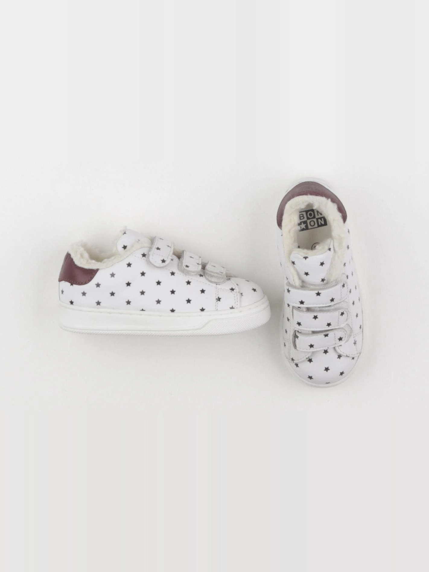 Bonton - baskets blanc, marron - pointure 24