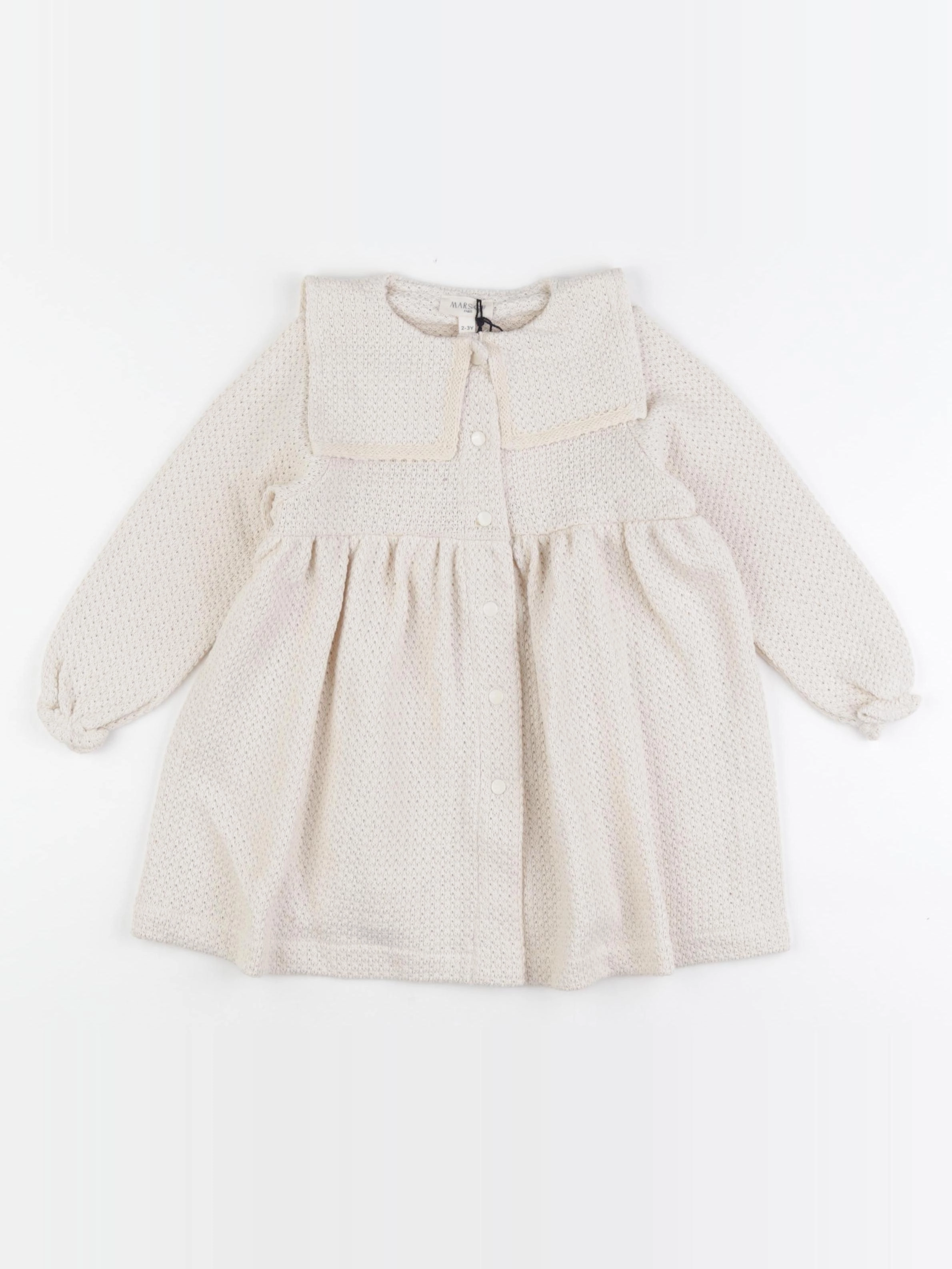 Marsou - Robe LUIDIA tricot écru - 6/7 ans