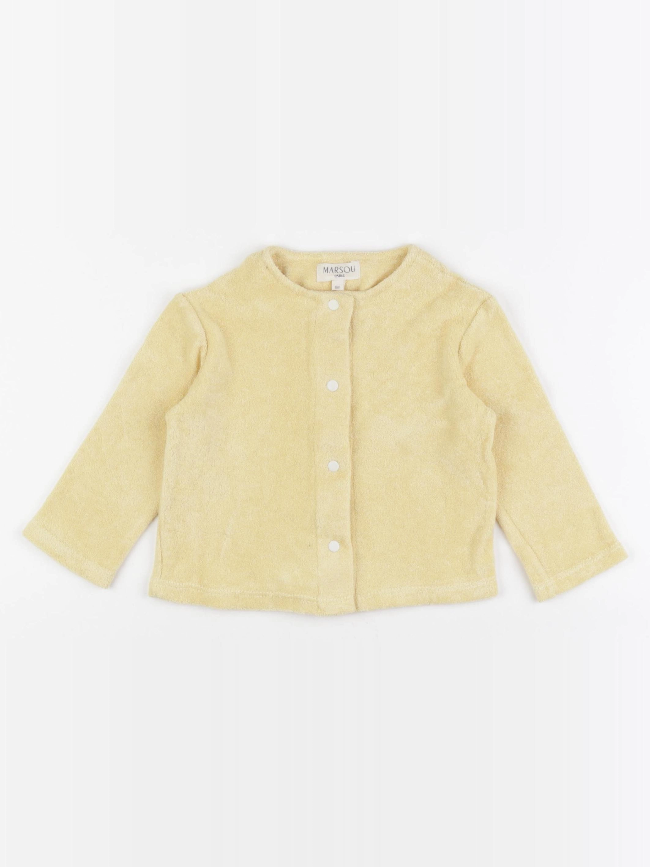 Marsou - Cardigan ZEBRA jaune - 6 mois