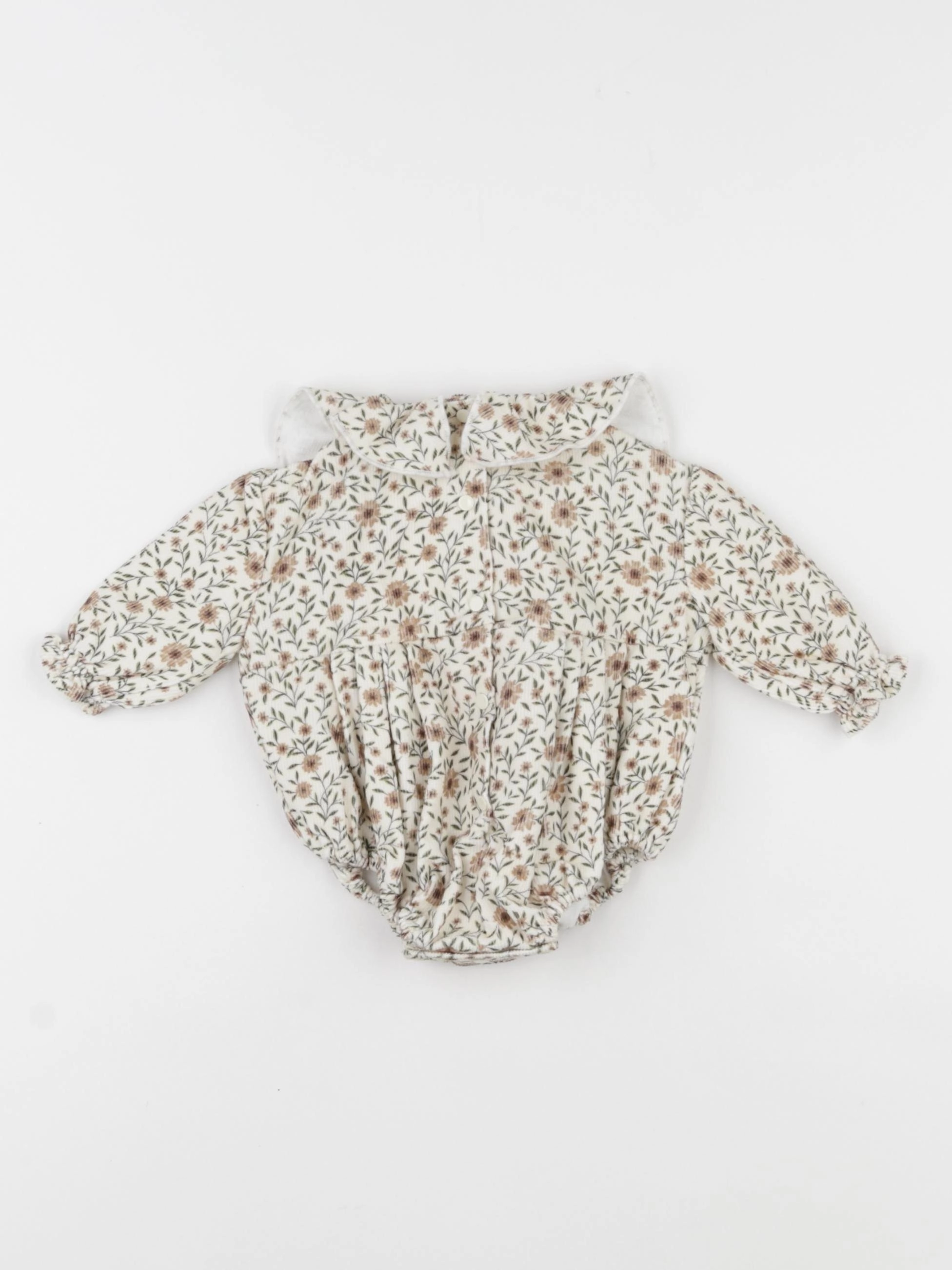 Marsou - combinaison MARGUERITE fleurs  - 3 mois