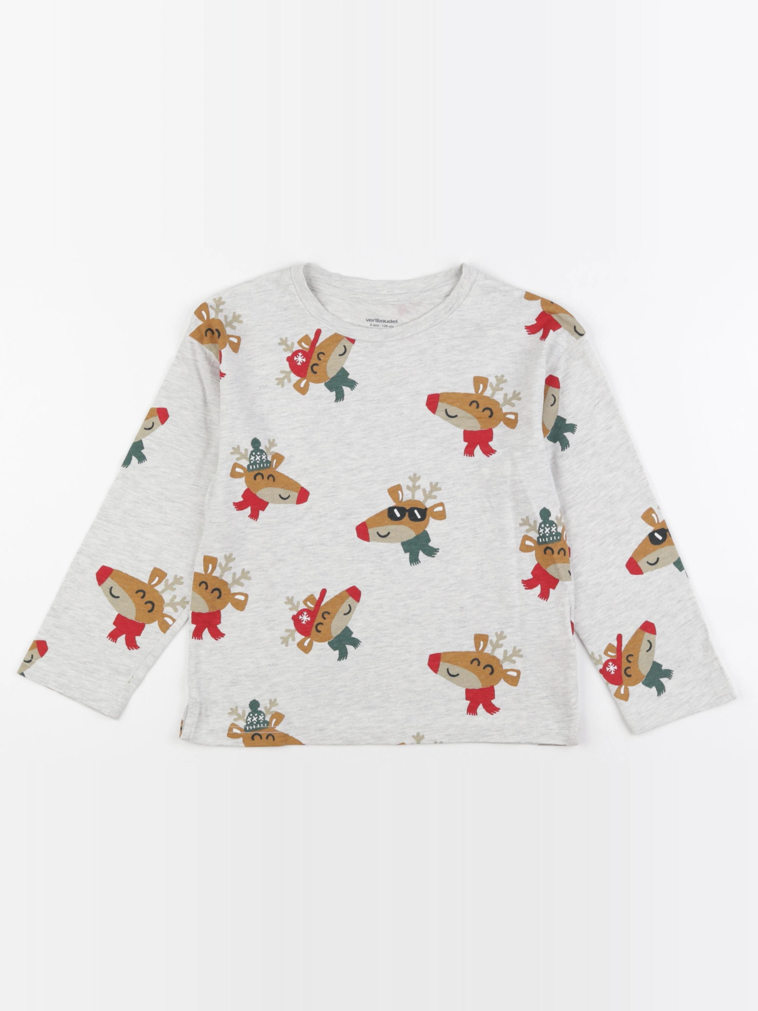 Vertbaudet - tee-shirt gris - 8 ans