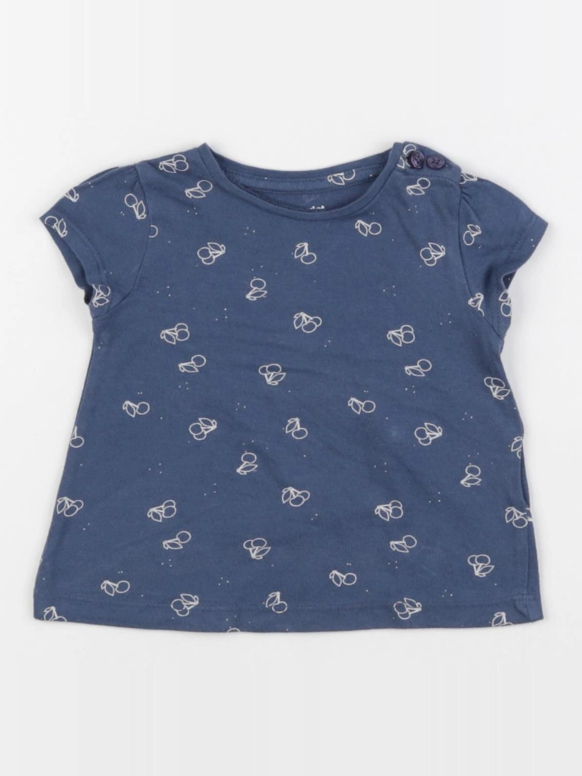 Vertbaudet - tee-shirt bleu - 3 mois