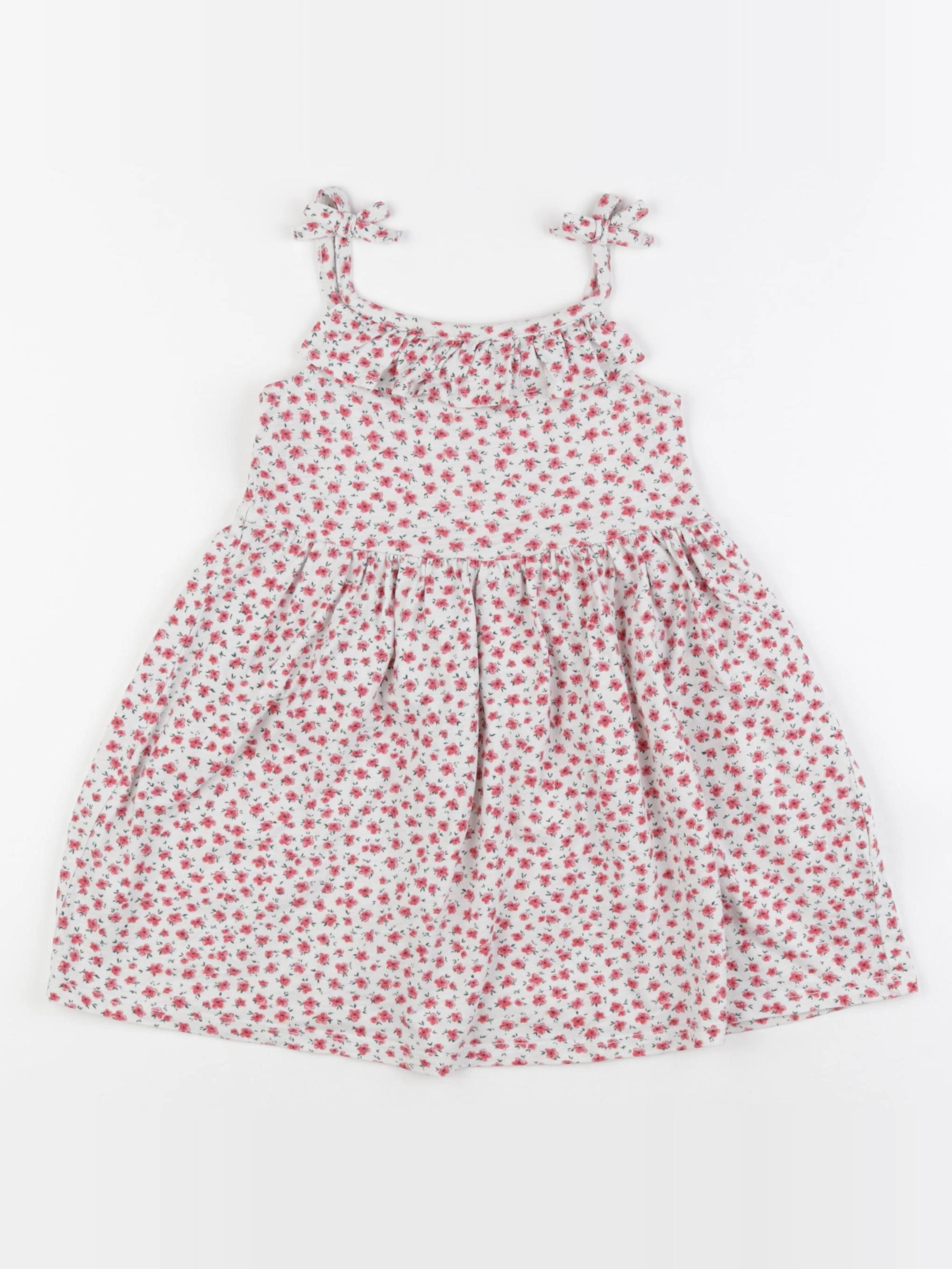 Vertbaudet - robe blanc, rouge - 3 ans