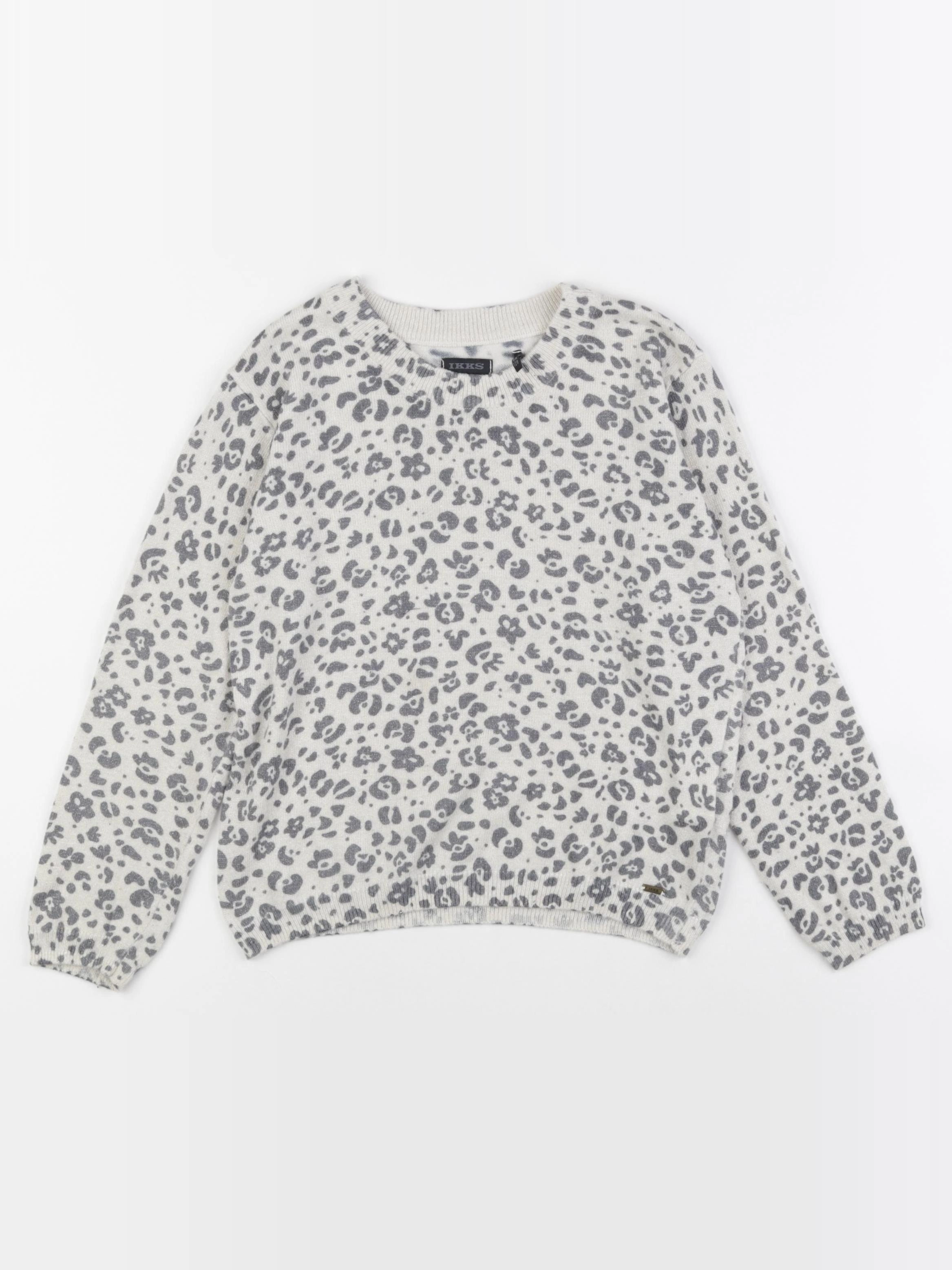 IKKS - pull gris, beige - 8 ans