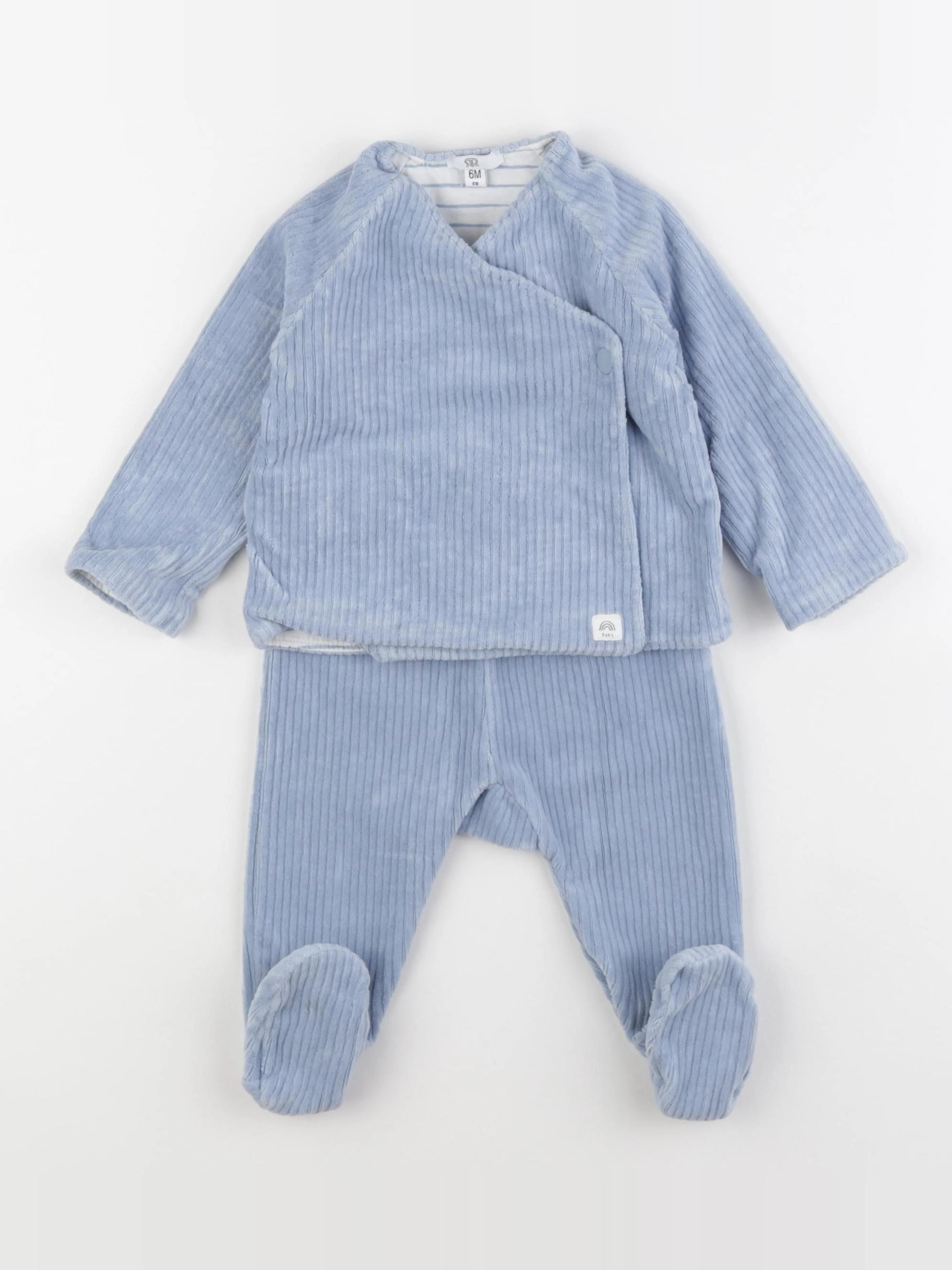 La Redoute - pyjama velours bleu - 6 mois