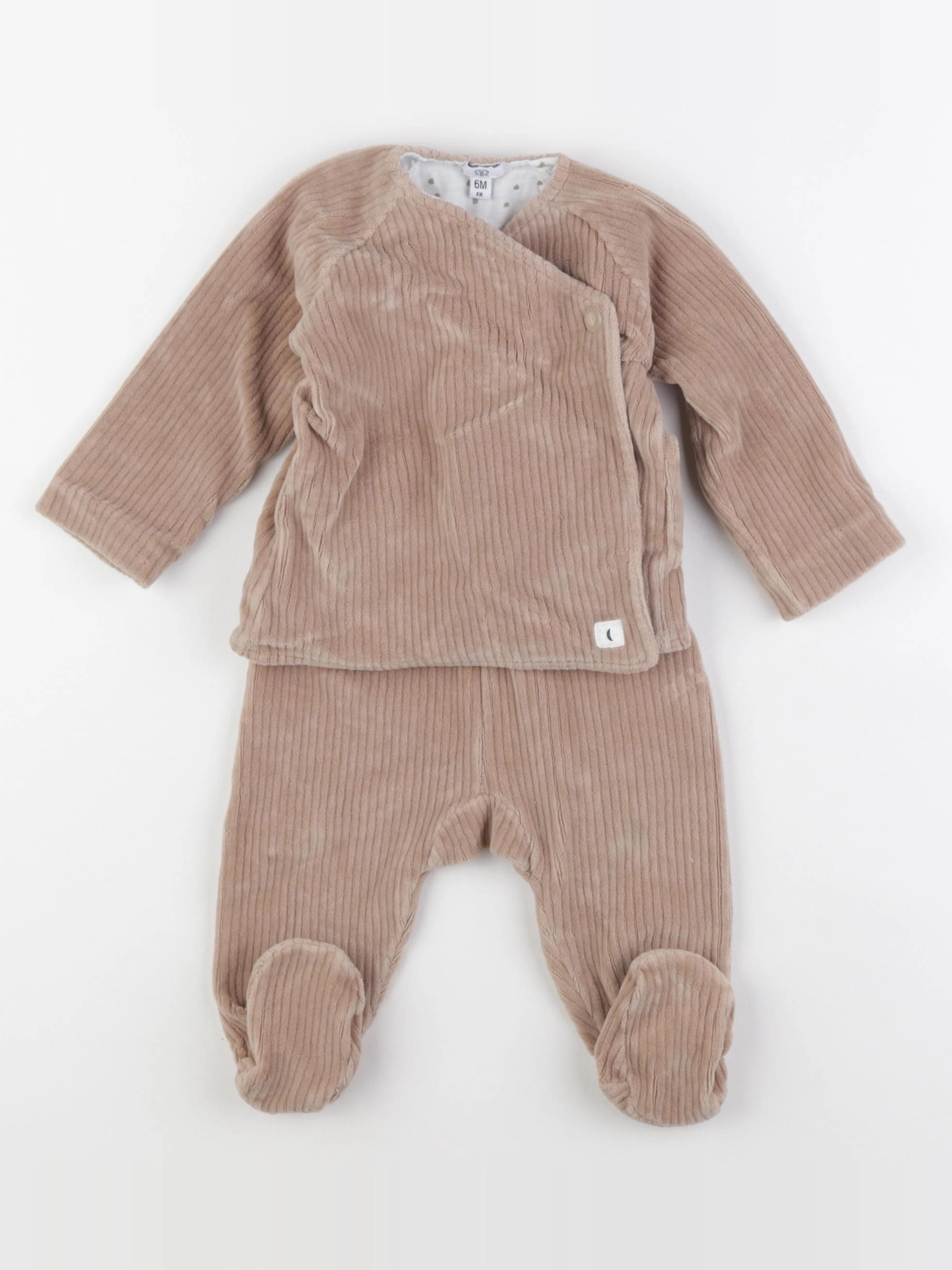 La Redoute - pyjama velours marron - 6 mois