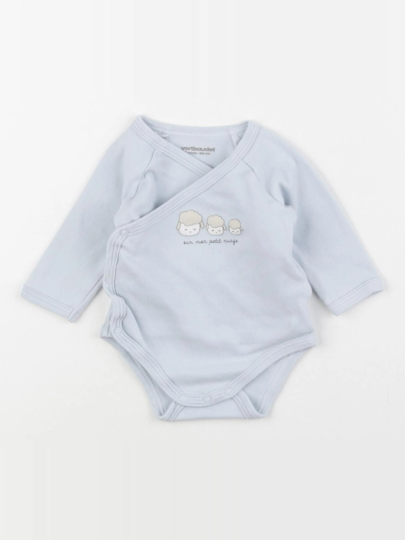 Vertbaudet - body bleu - 3 mois