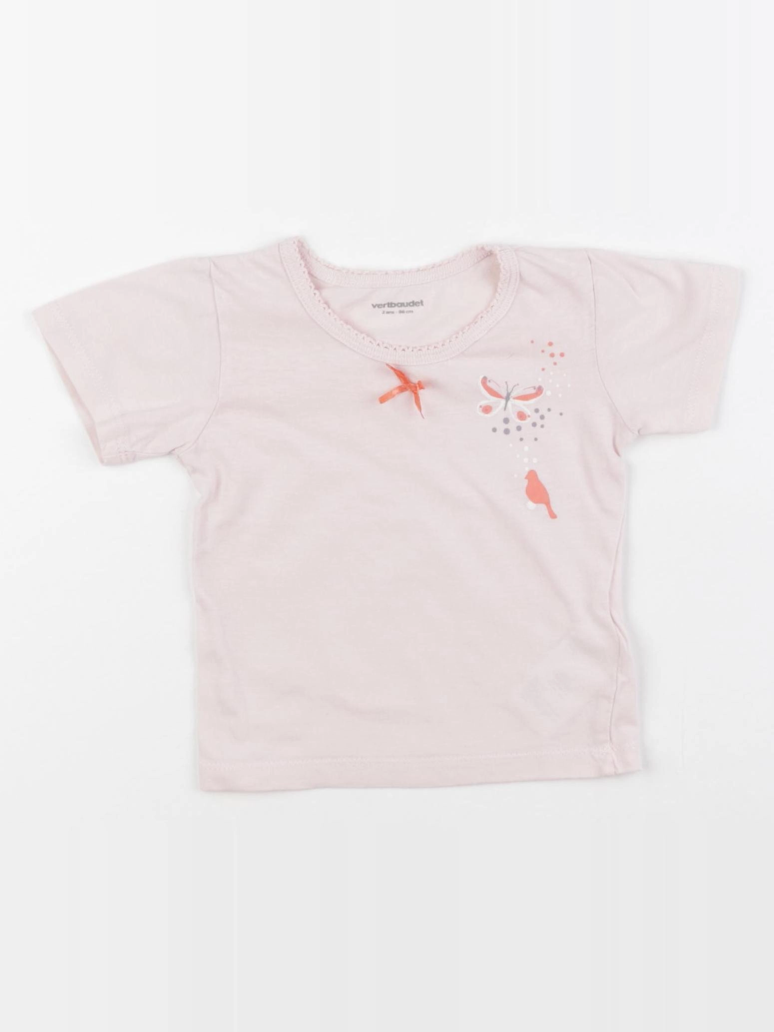 Vertbaudet - maillot de corps rose - 2 ans