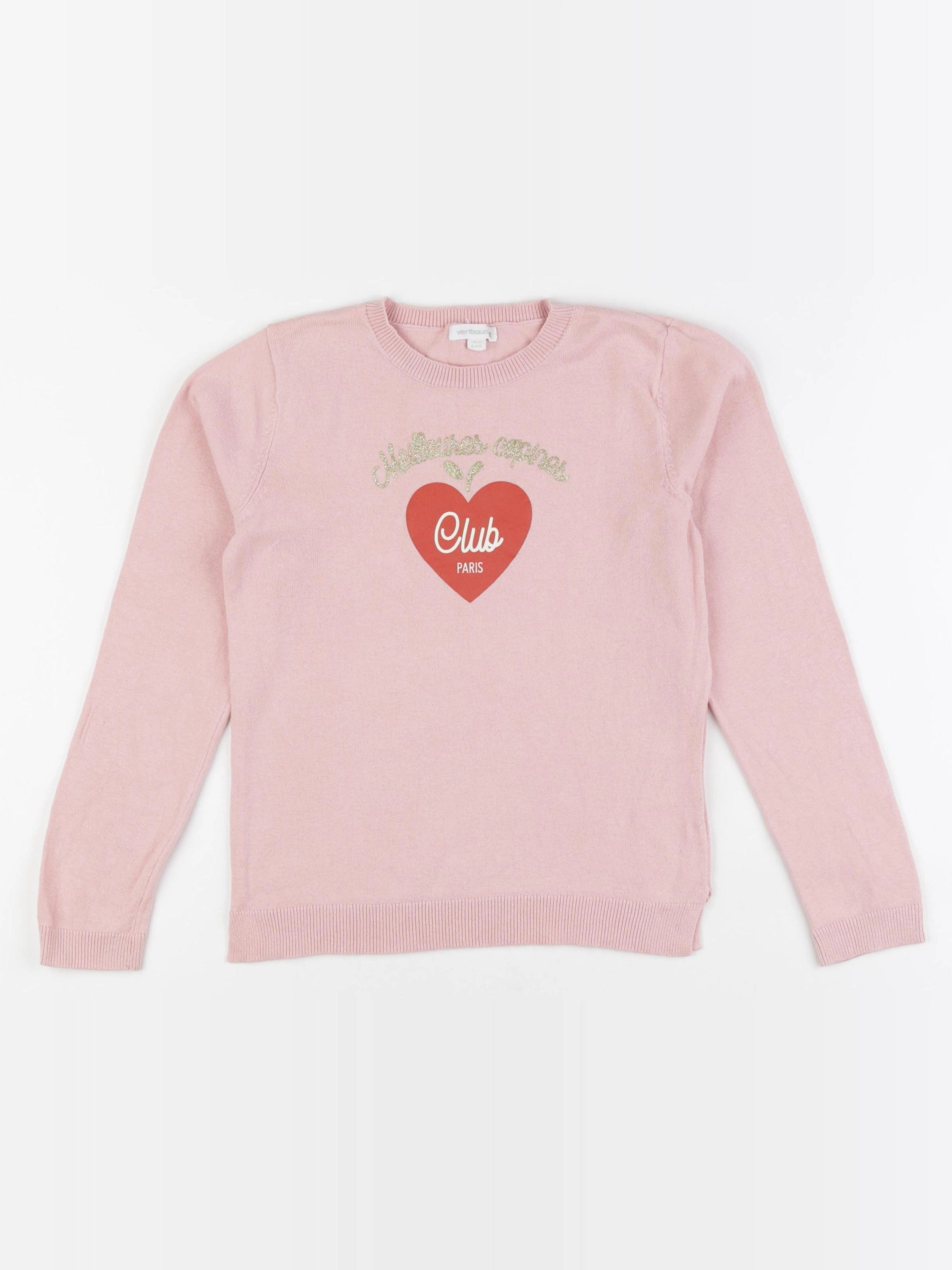 Vertbaudet - pull rose - 8 ans