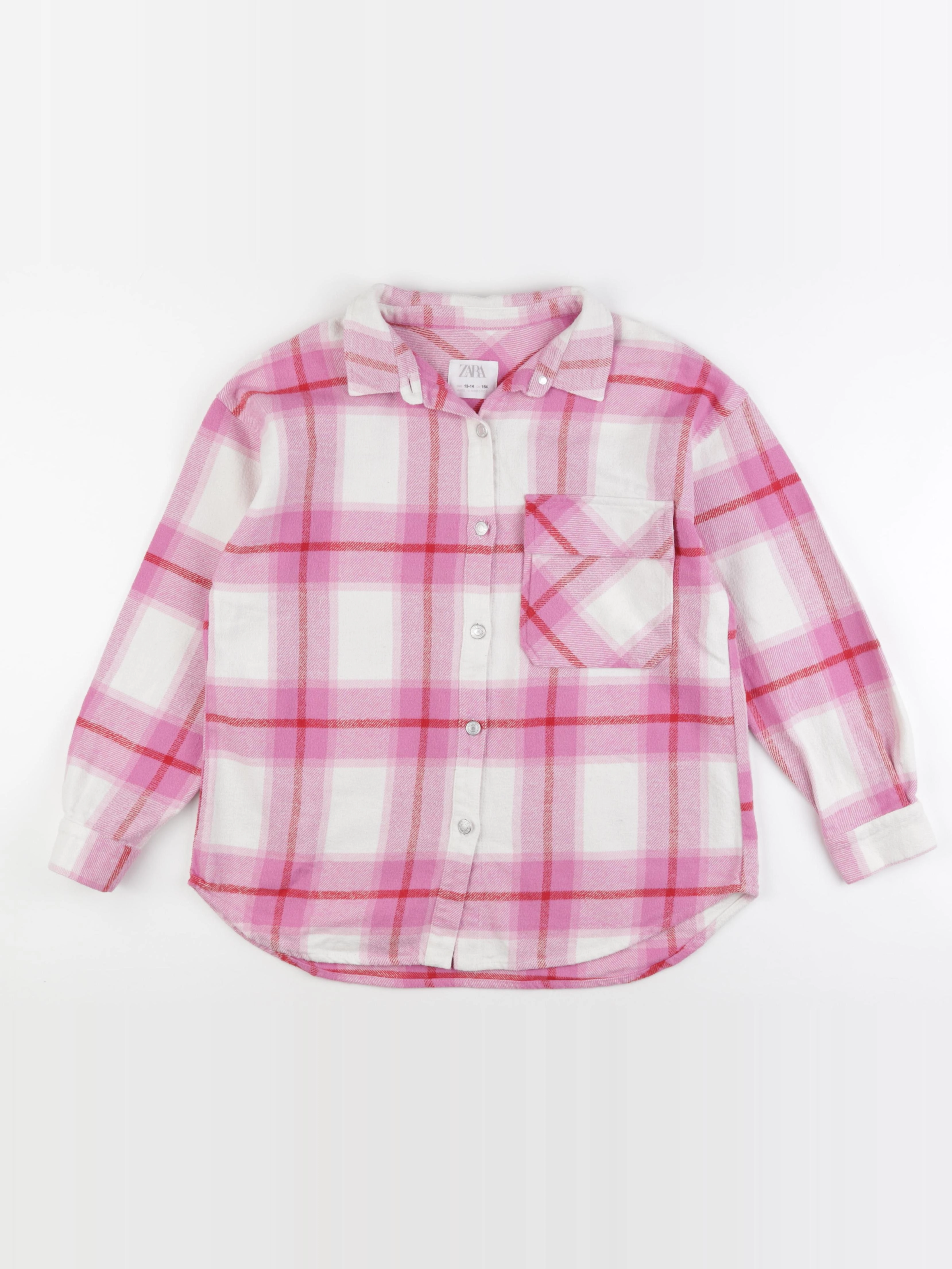 Zara - chemise rose - 13/14 ans