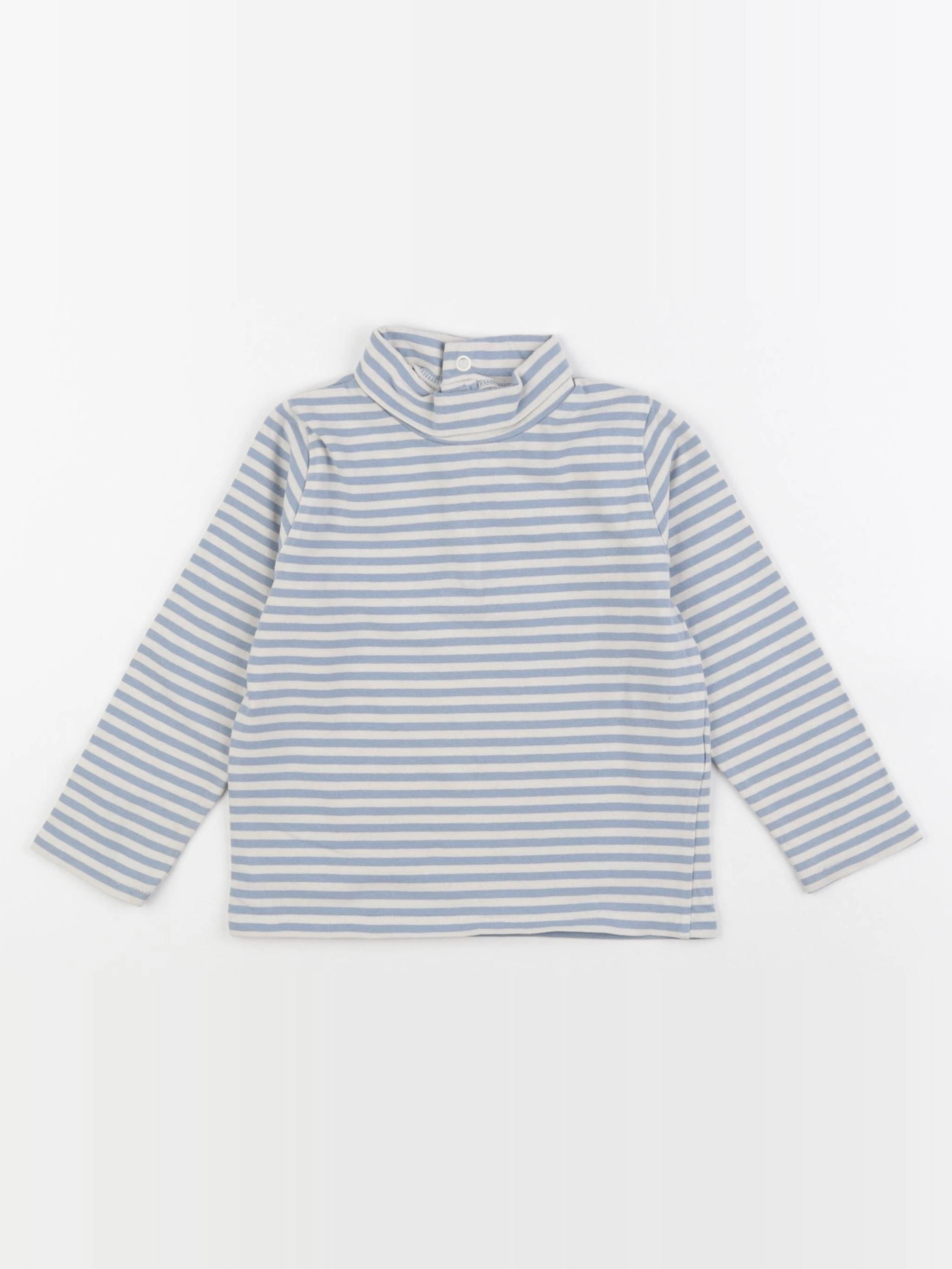 Vertbaudet - sous-pull beige, bleu - 24 mois