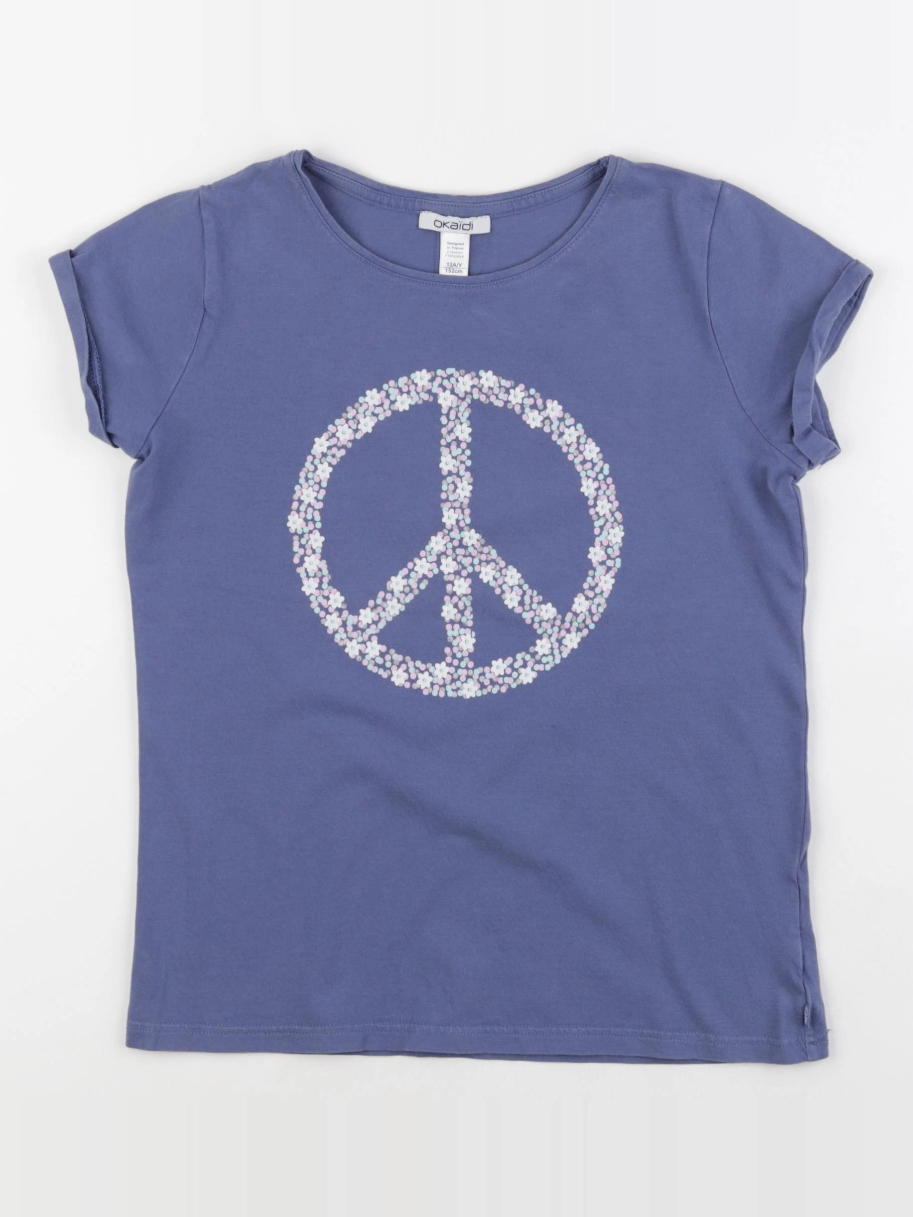Okaidi - tee-shirt bleu - 12 ans
