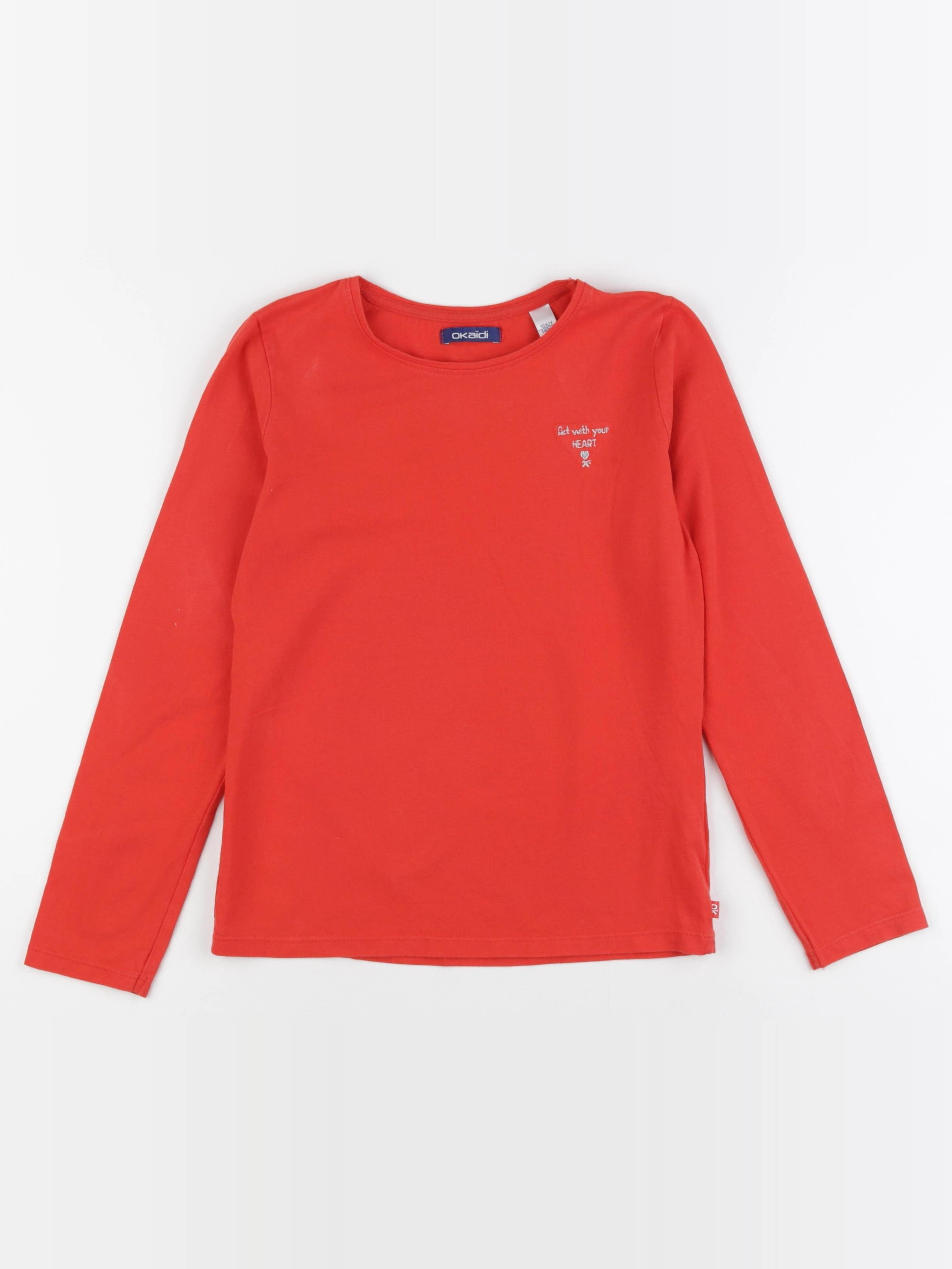 Okaidi - tee-shirt rouge - 10 ans